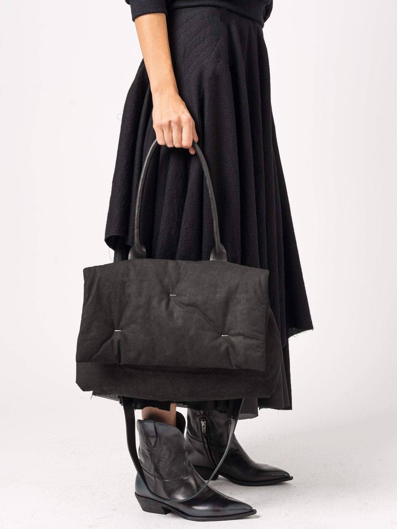 Padded Leather Bag - by DANIELE BASTA