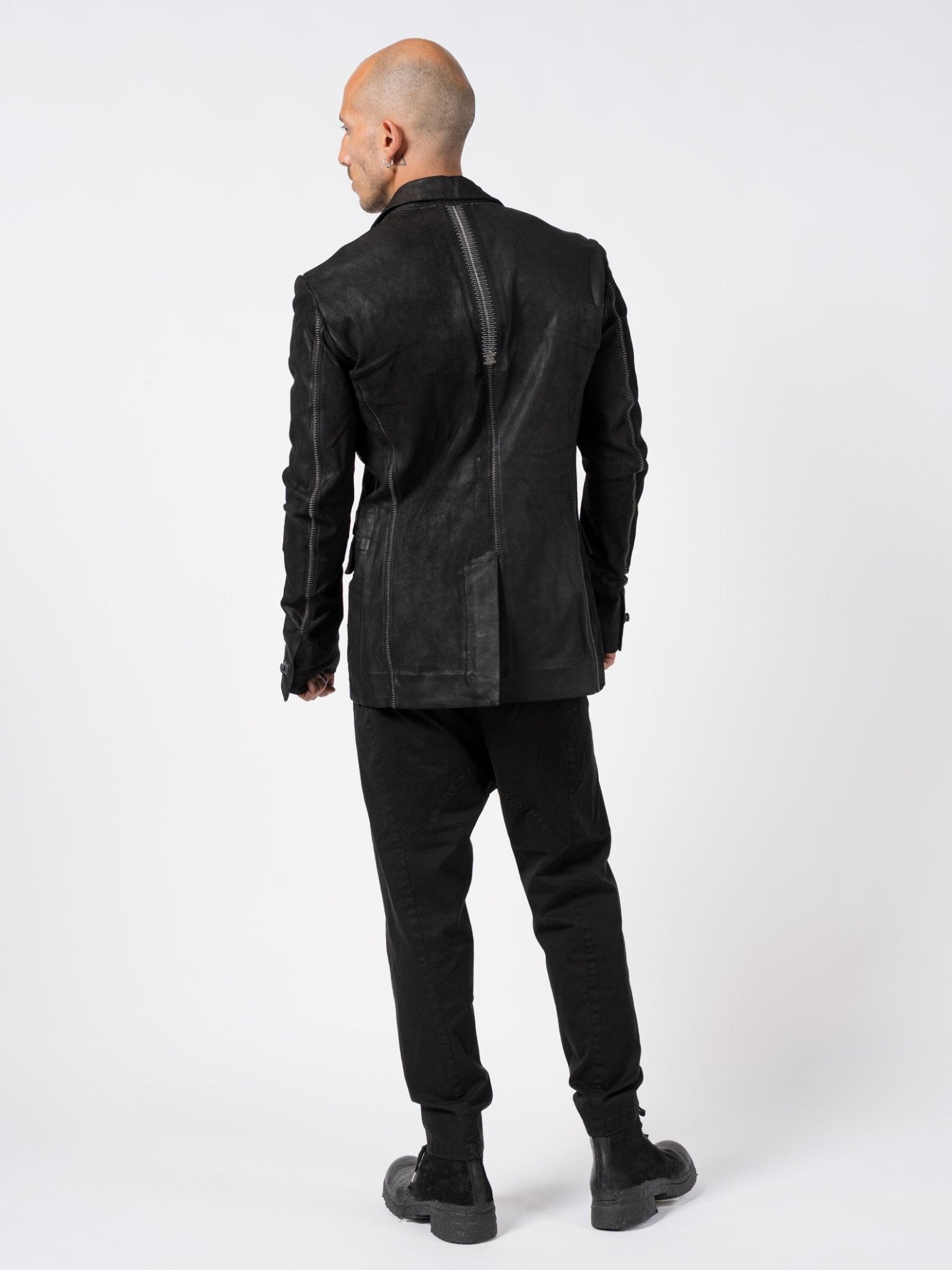 Pionnier Stretch Leather Blazer - by ISAAC SELLAM
