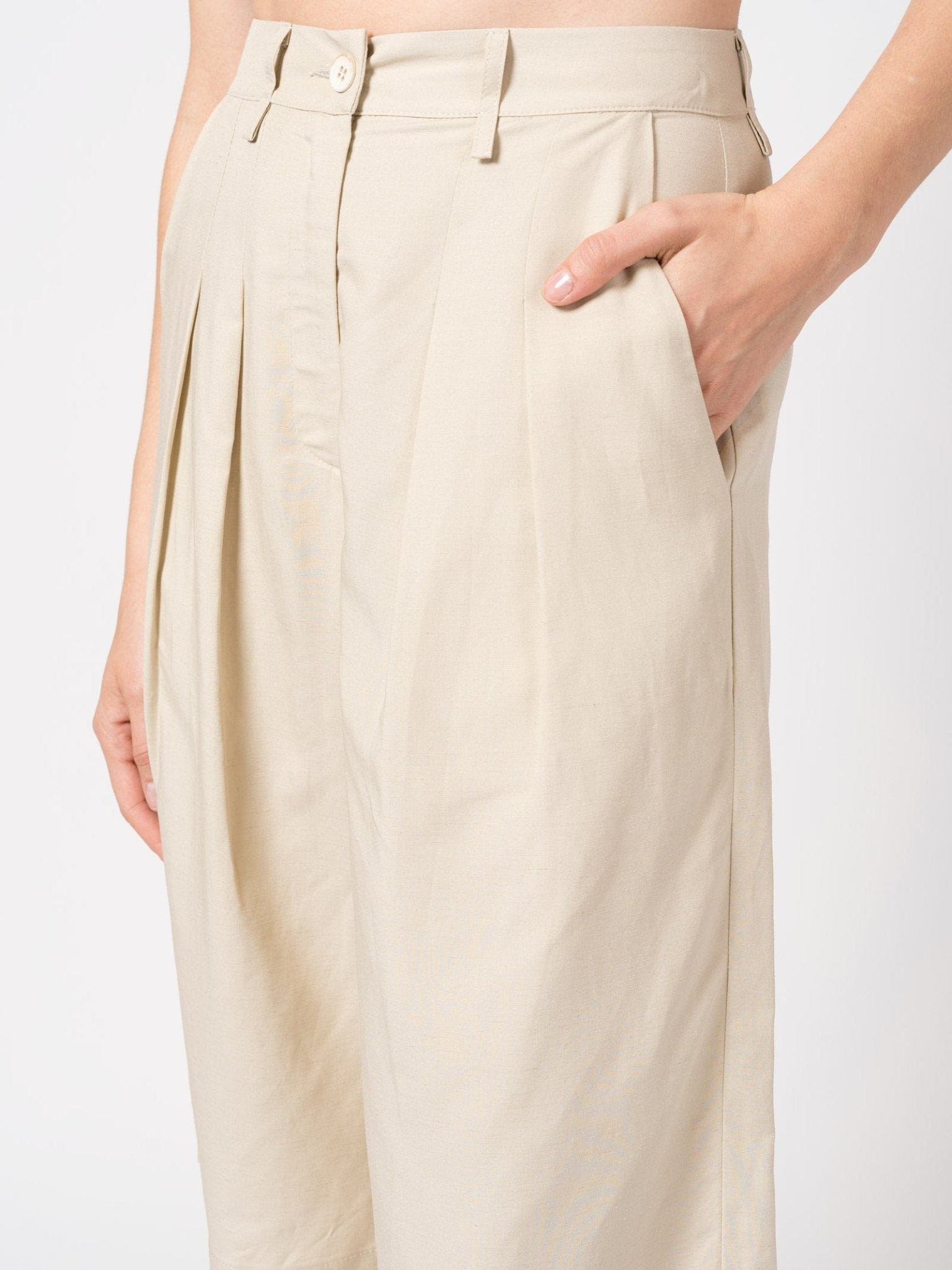 Pleated Bermuda Shorts - by NOSTRA SANTISSIMA