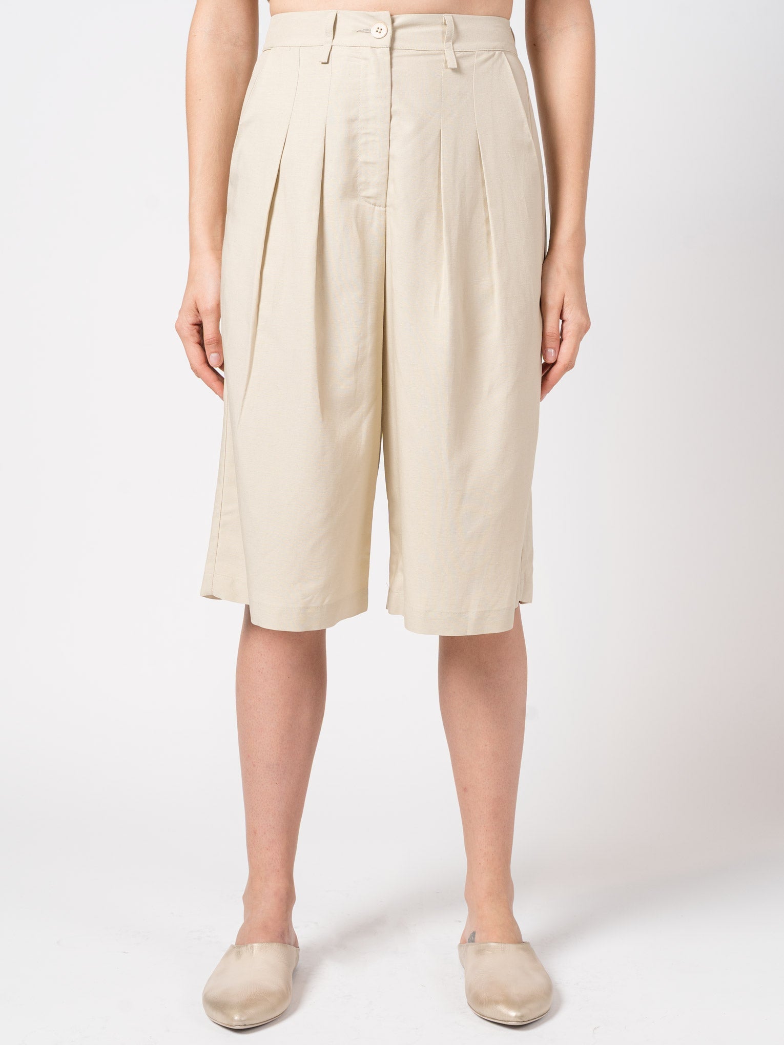 Pleated Bermuda Shorts - by NOSTRA SANTISSIMA