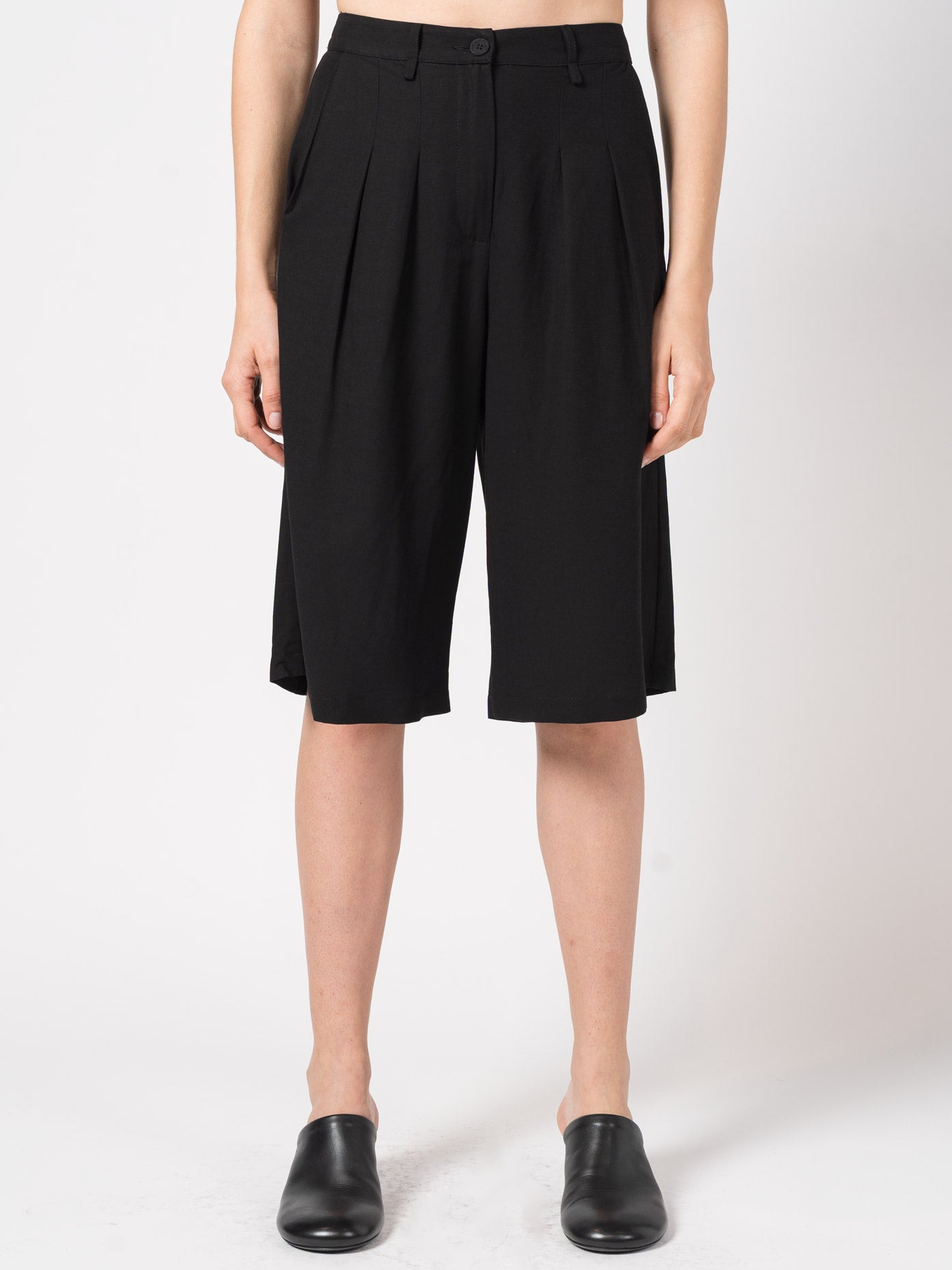 Pleated Bermuda Shorts - by NOSTRA SANTISSIMA