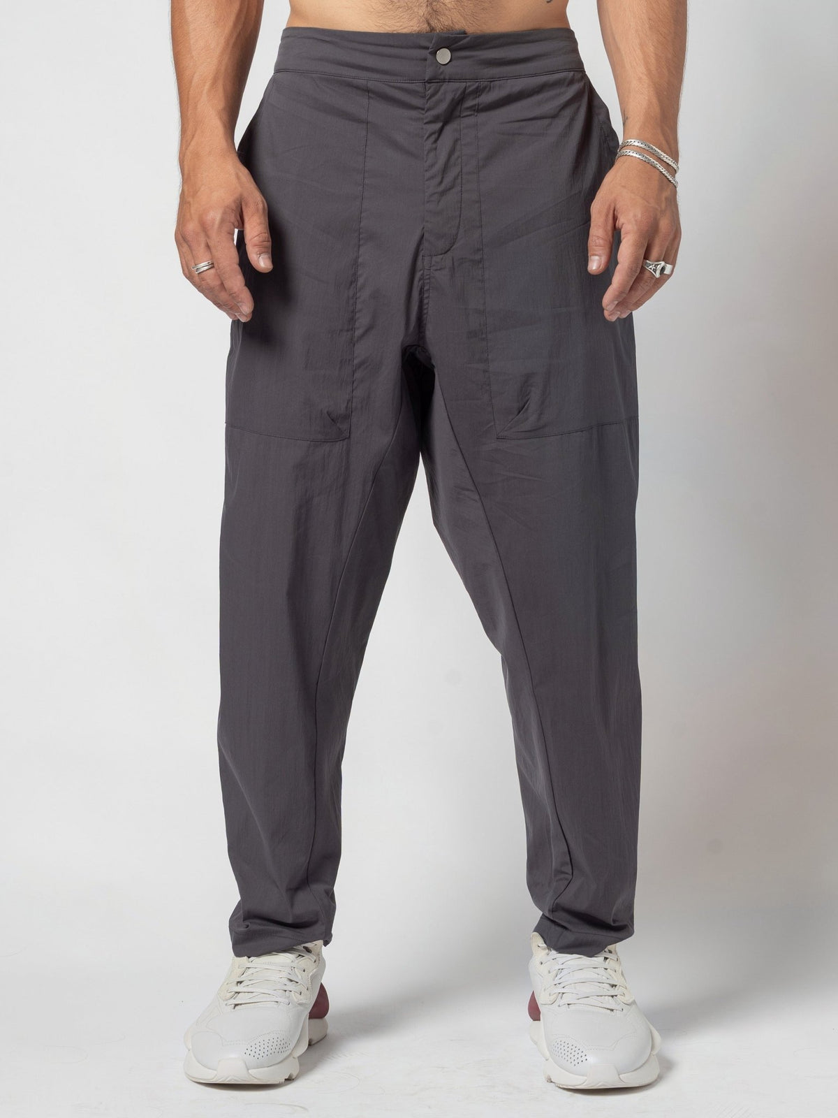 Pleated Drop-Crotch Pants - by AITO
