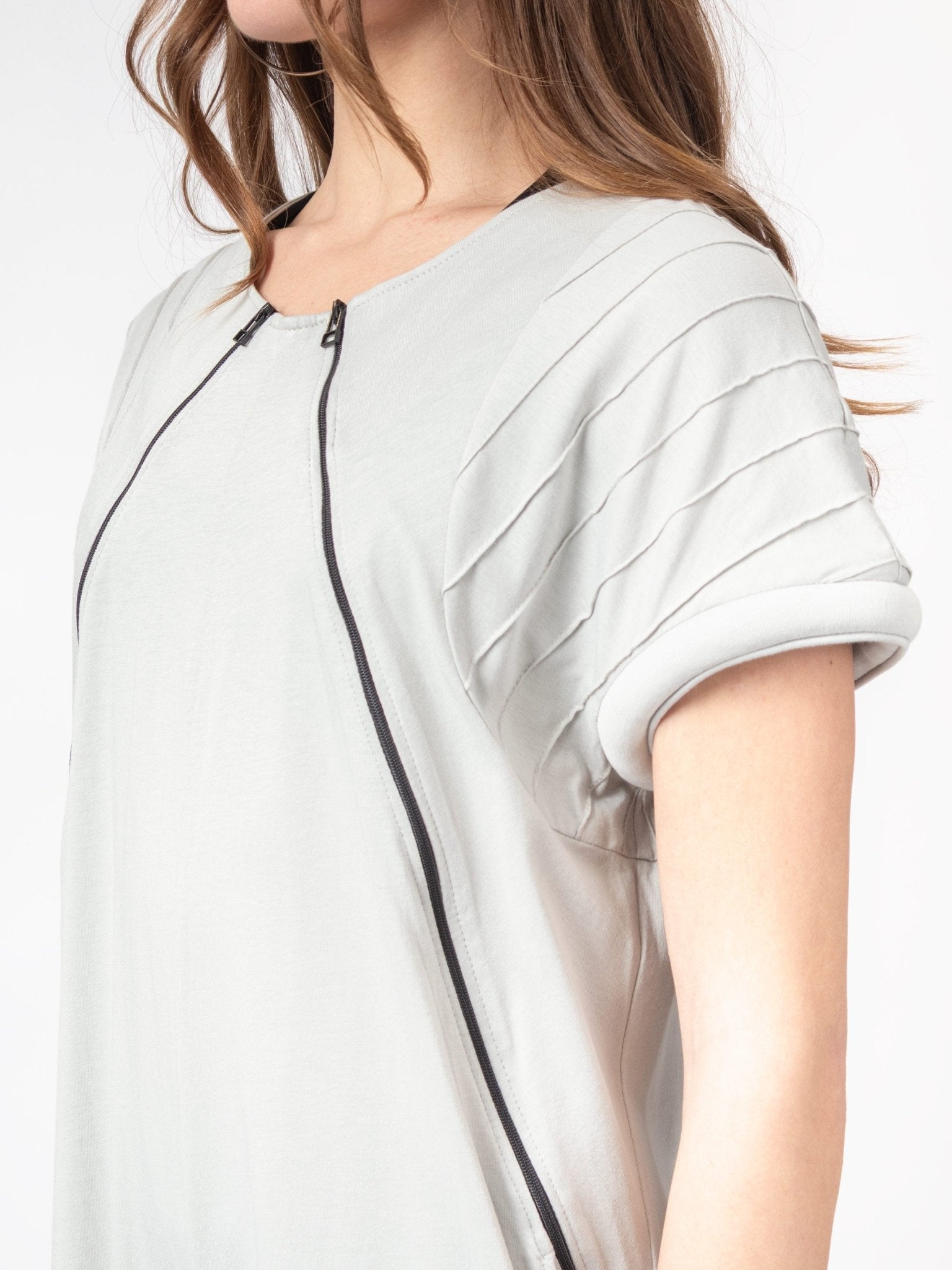 Pleated Shoulder Jumpsuit - by VAGUE