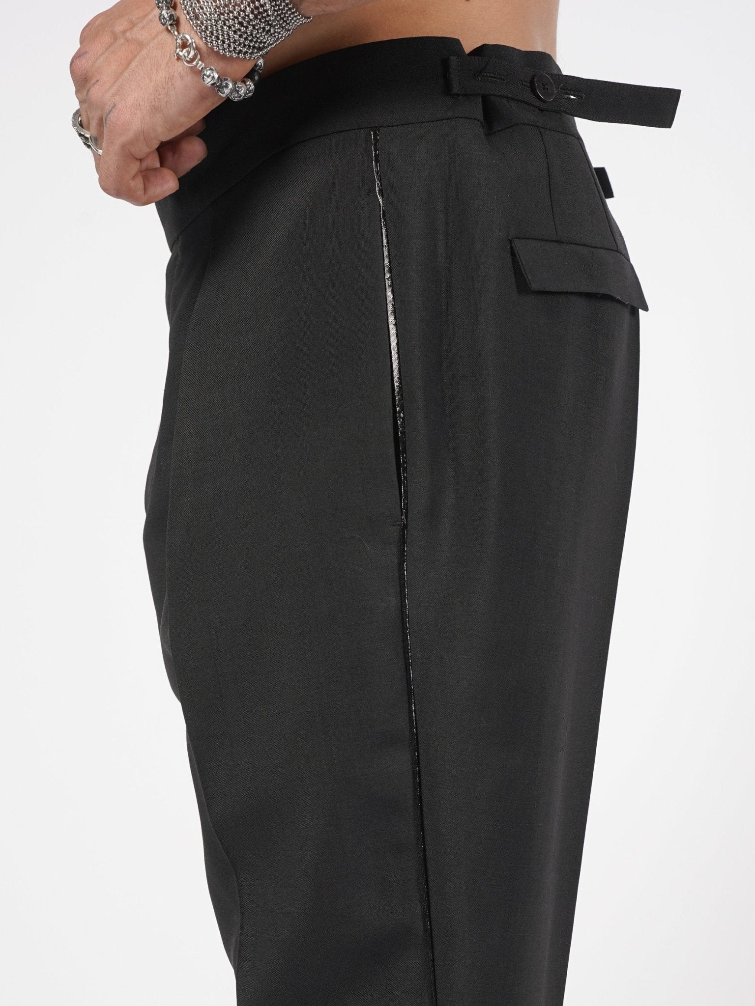 Pleated Wool - Mohair Trousers - by SAPIO
