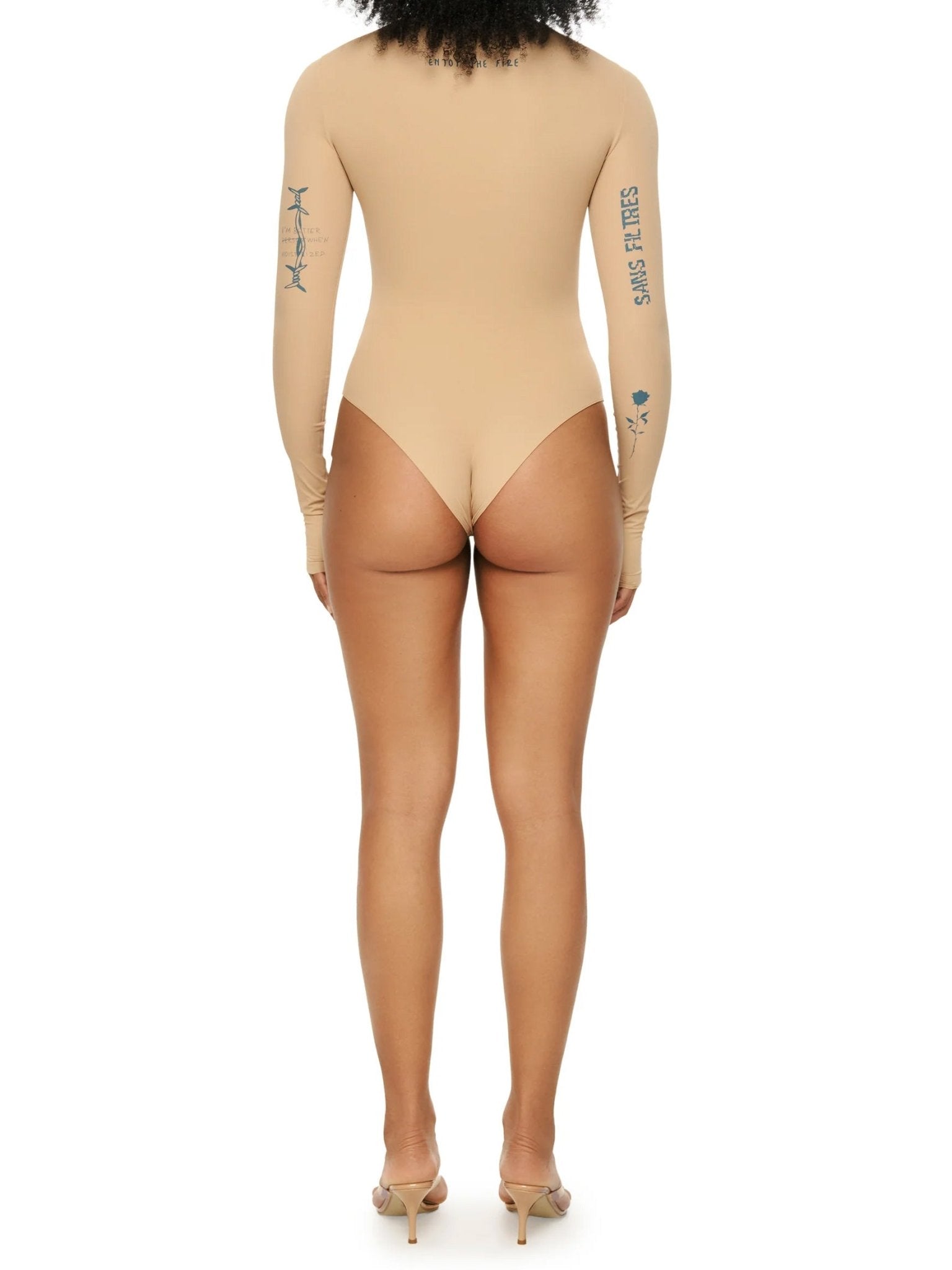 Printed bodysuit beige - by TTSWTRS