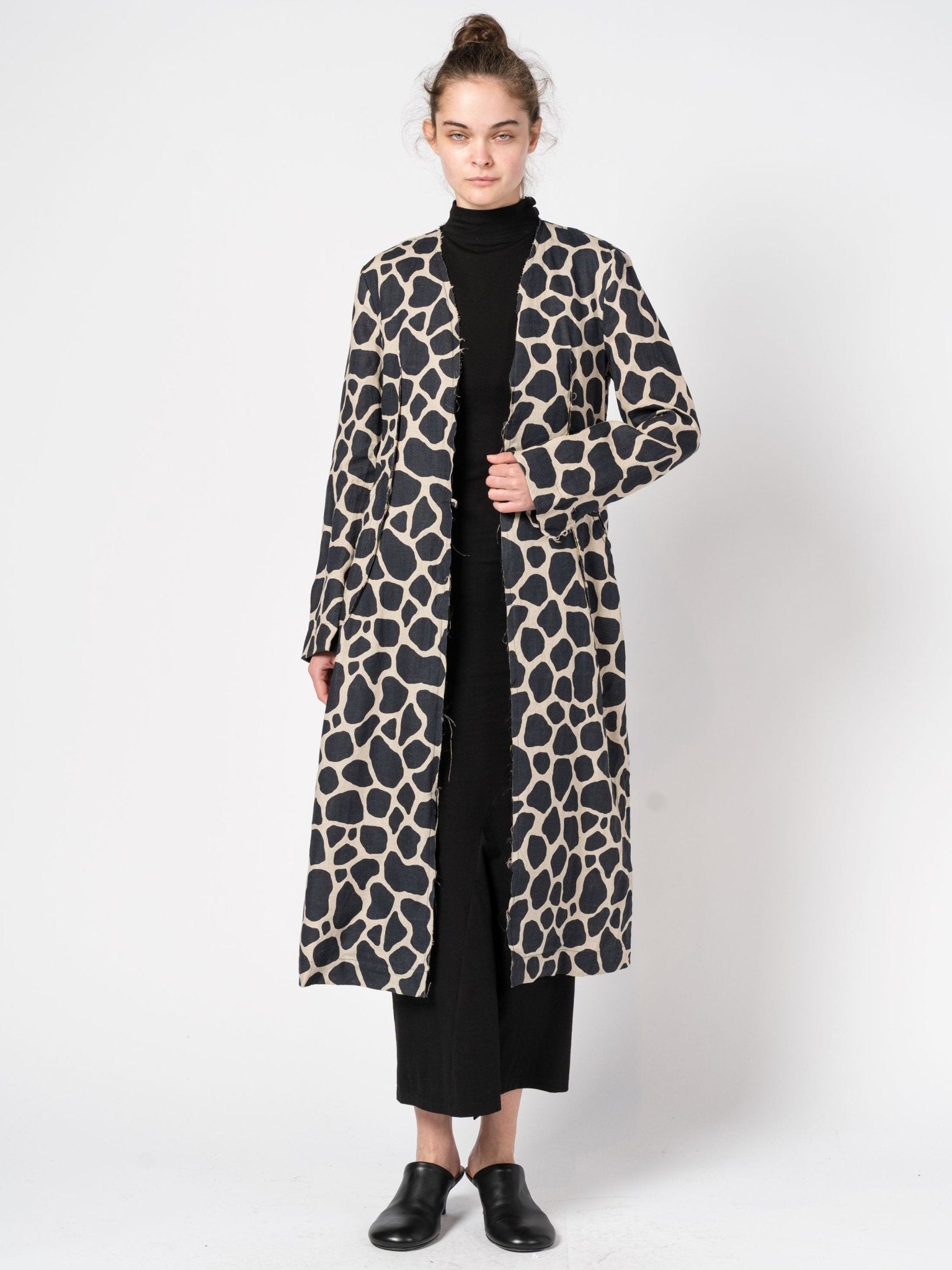 Printed Linen - Silk Coat - by DEVA KANYA
