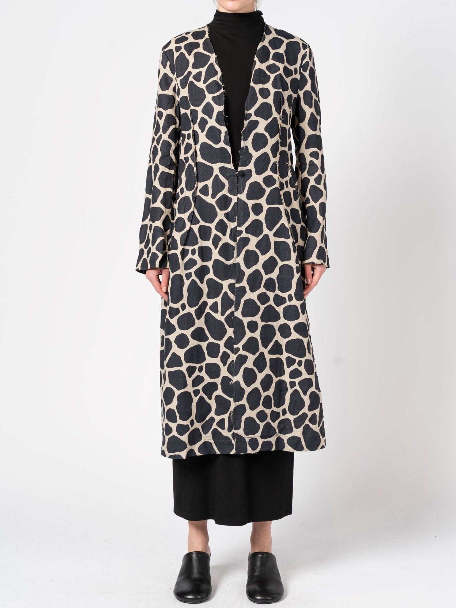 Printed Linen - Silk Coat - by DEVA KANYA
