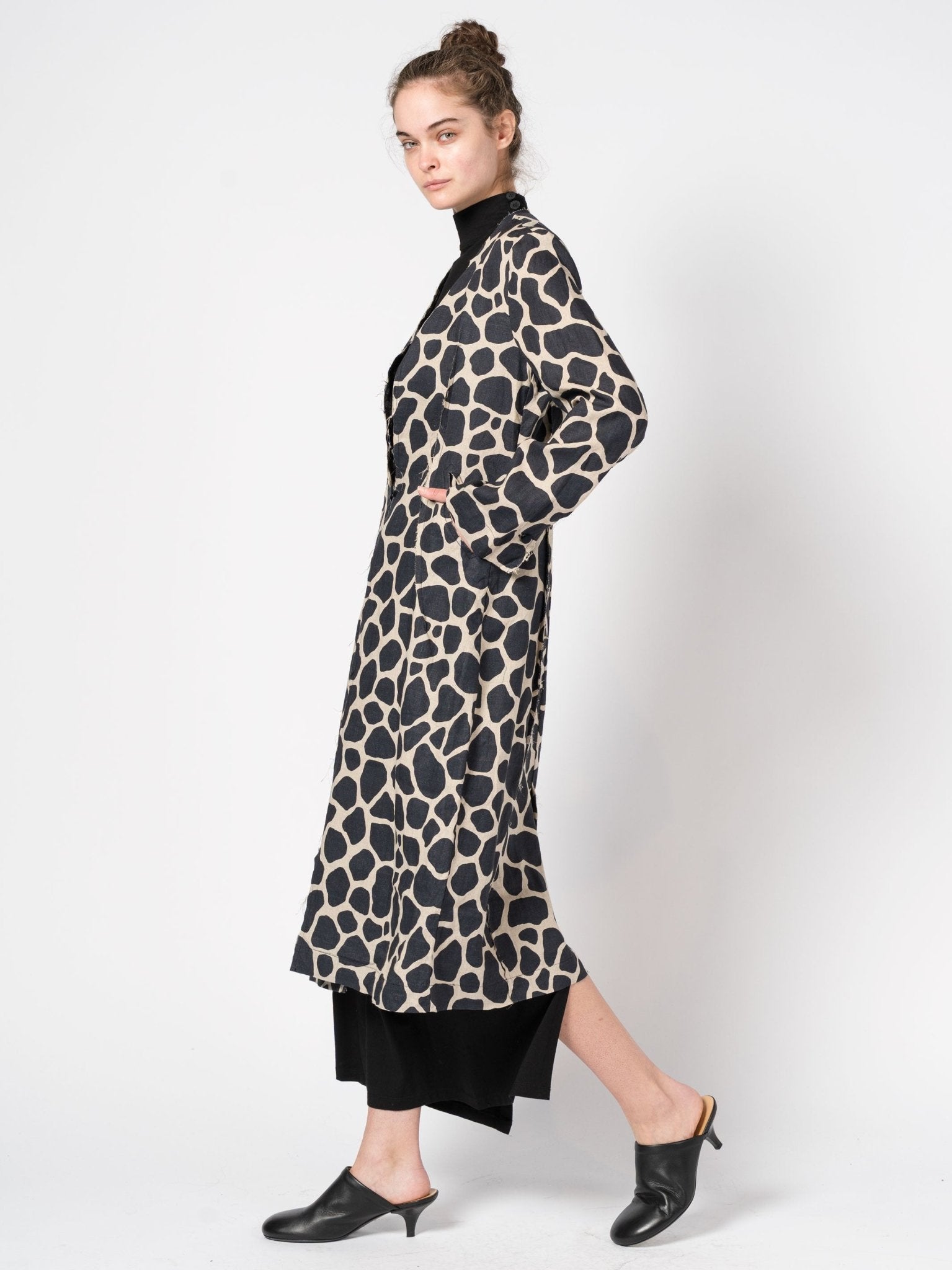 Printed Linen - Silk Coat - by DEVA KANYA