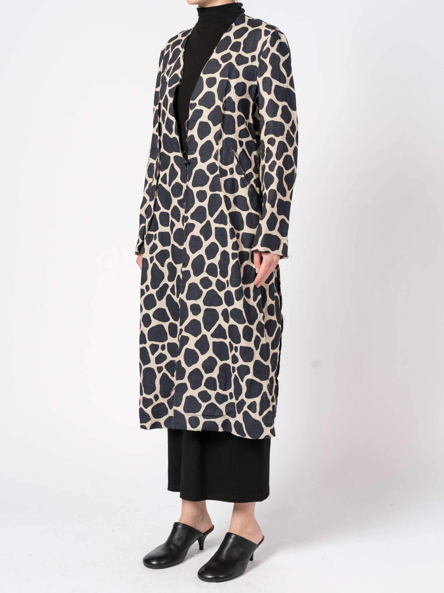 Printed Linen - Silk Coat - by DEVA KANYA