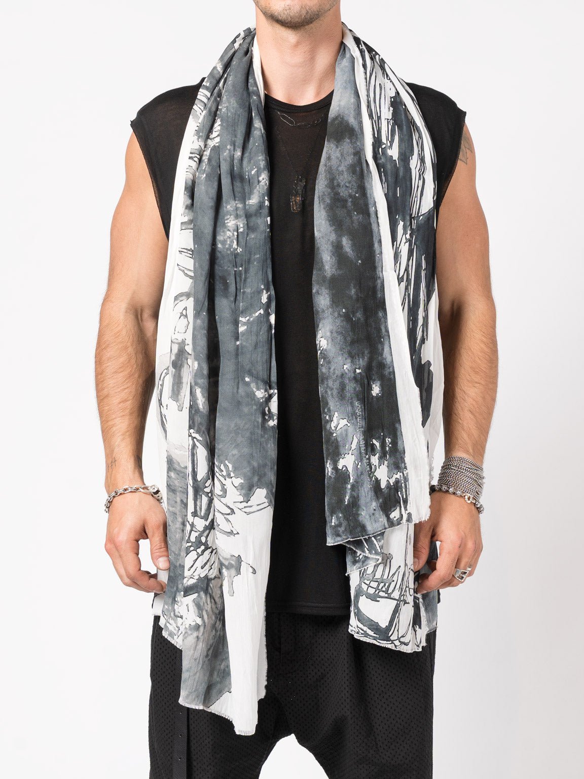 Printed Rayon Stole - by NUDE: MM