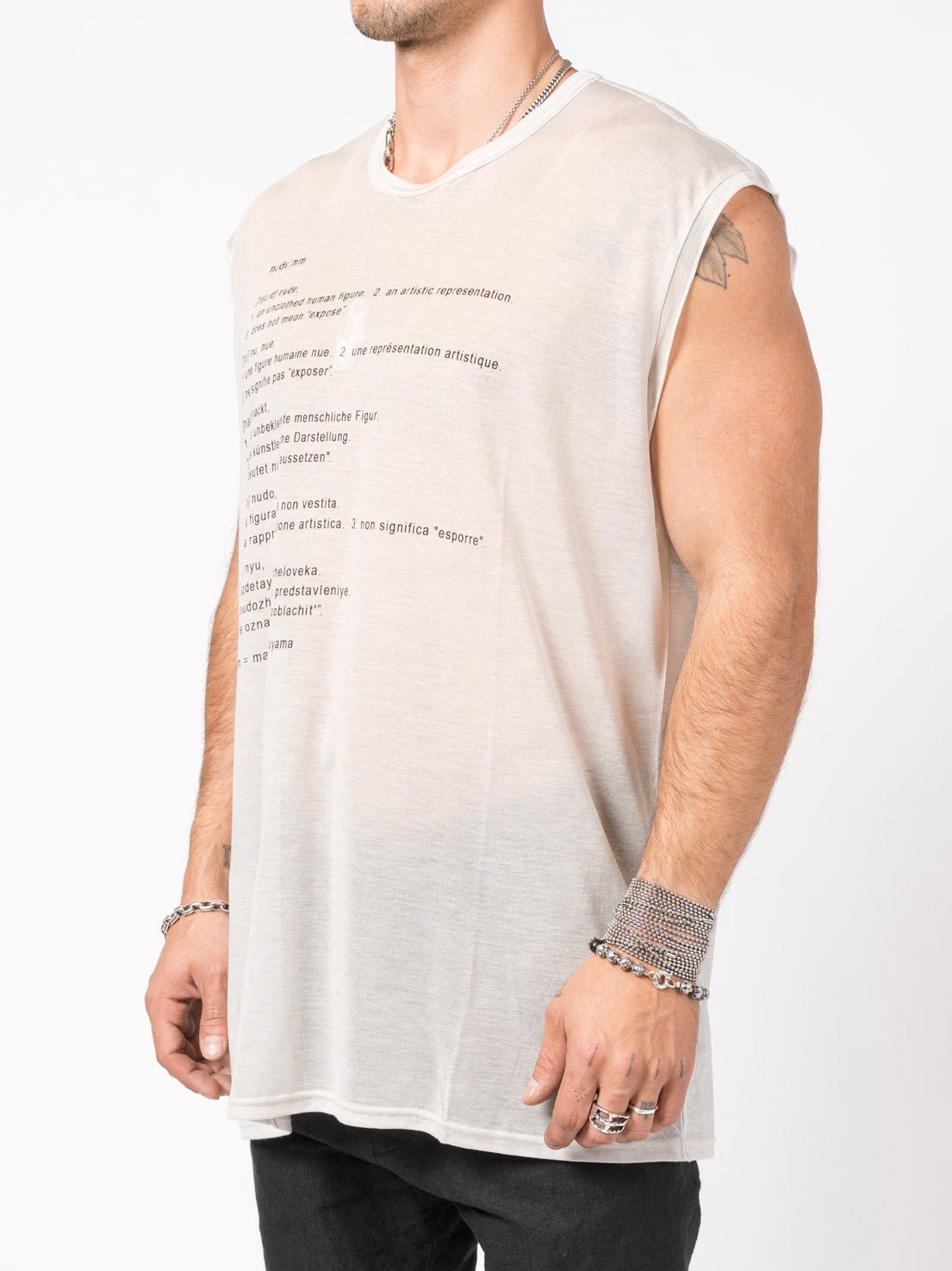 Printed Sleeveless Top - by NUDE: MM