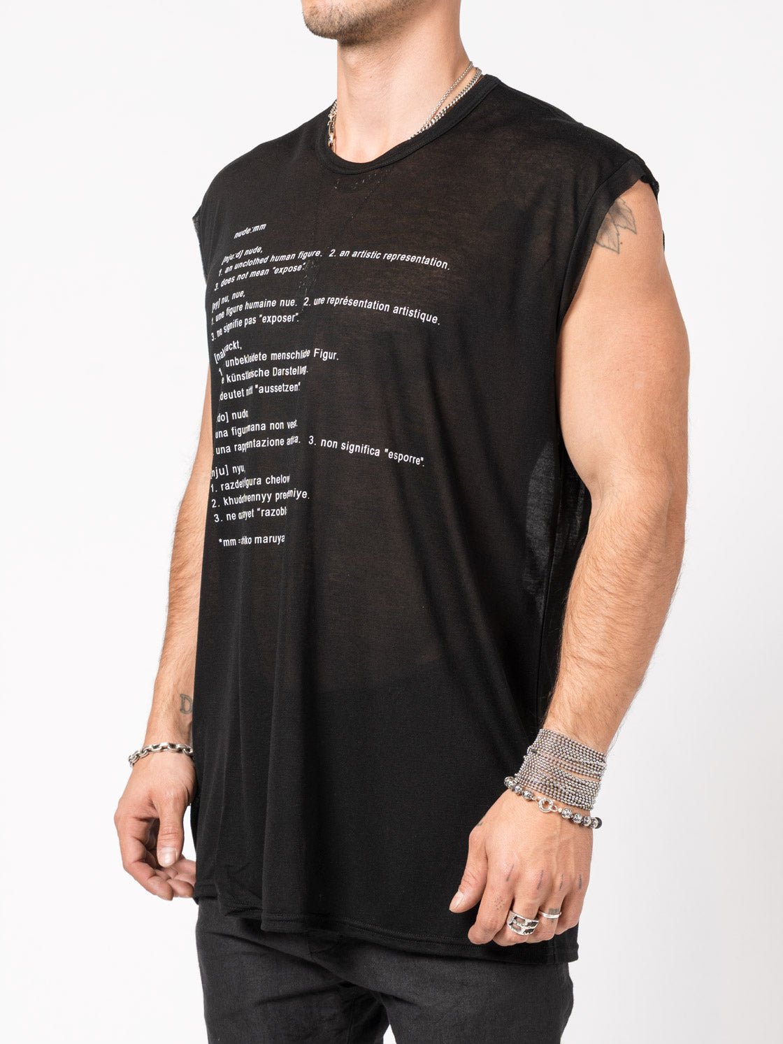 Printed Sleeveless Top - by NUDE: MM
