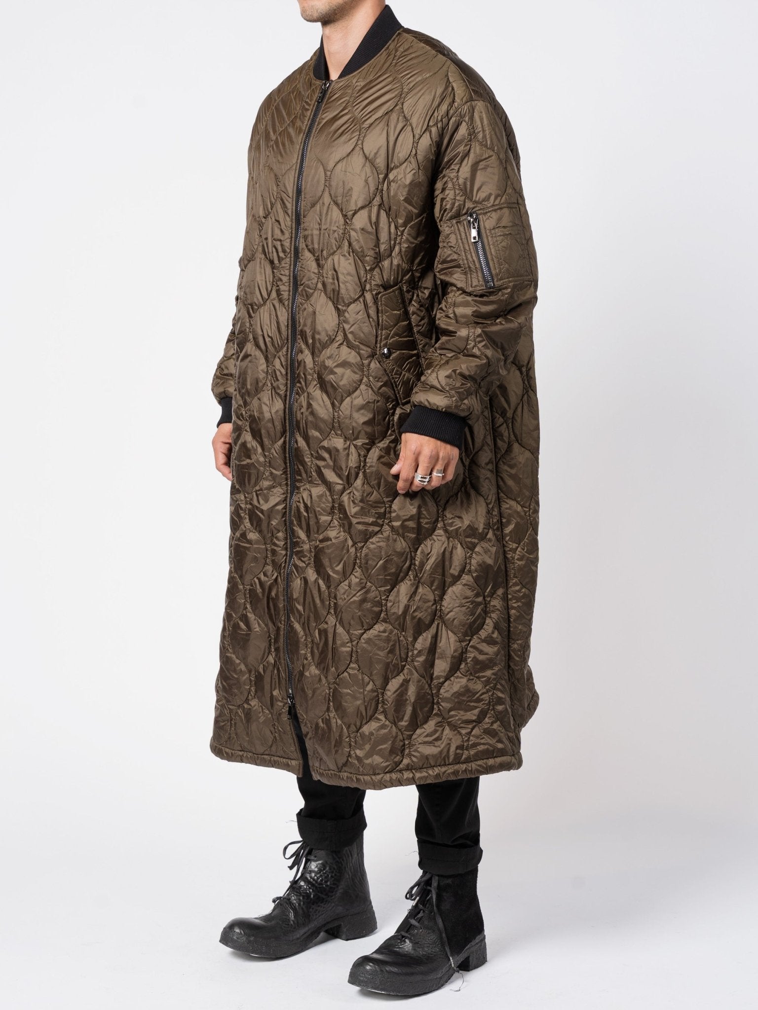 Quilted Nylon Bomber - by GIORGIO BRATO