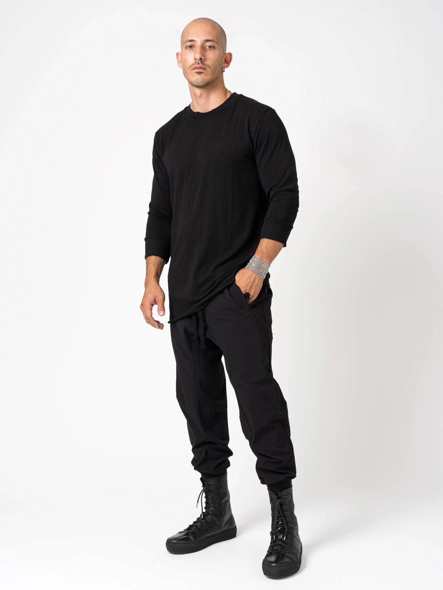 Raw cut hem T shirt - by THOM KROM