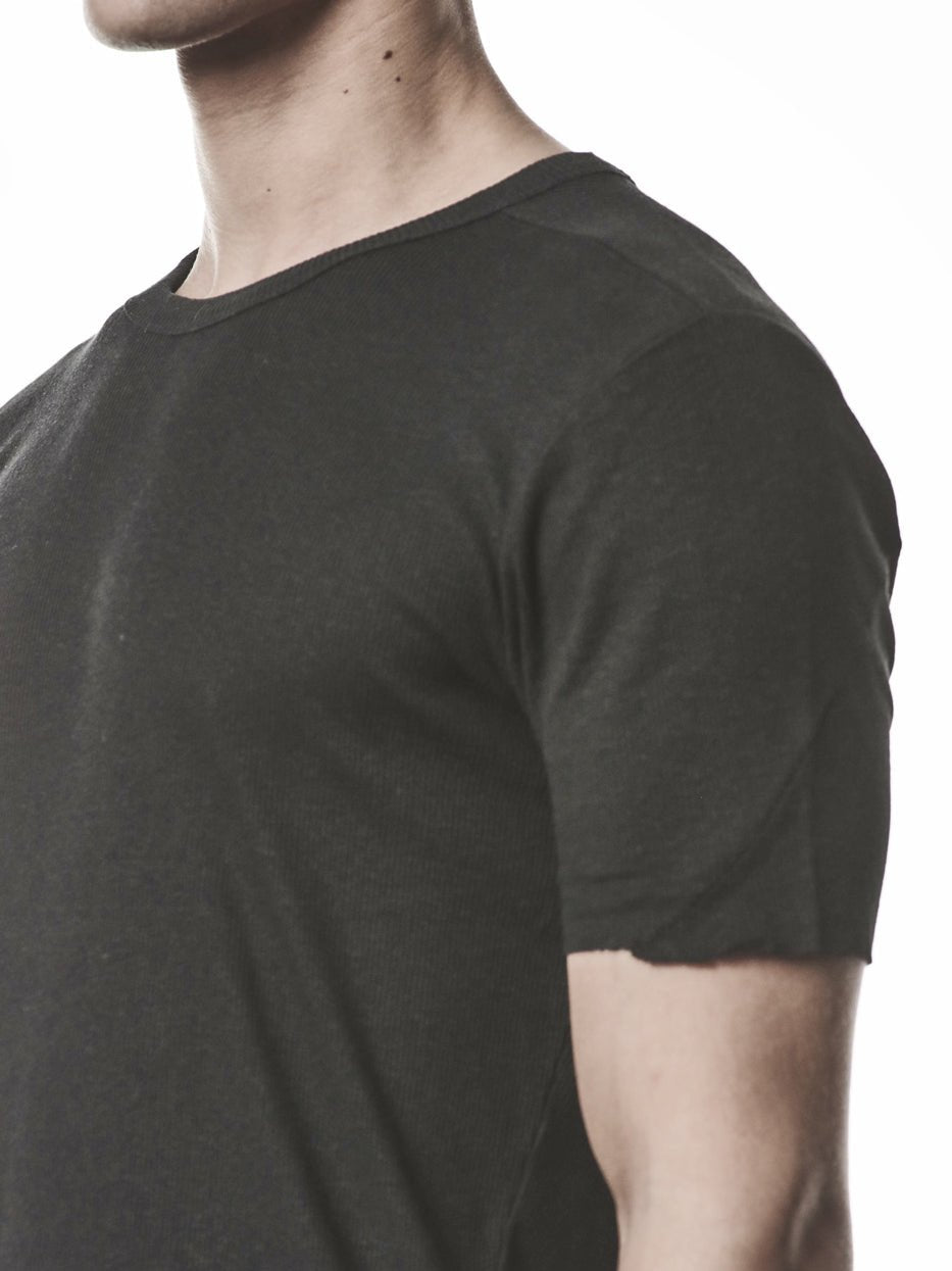 Raw Edge Rib T-Shirt - by THOM KROM