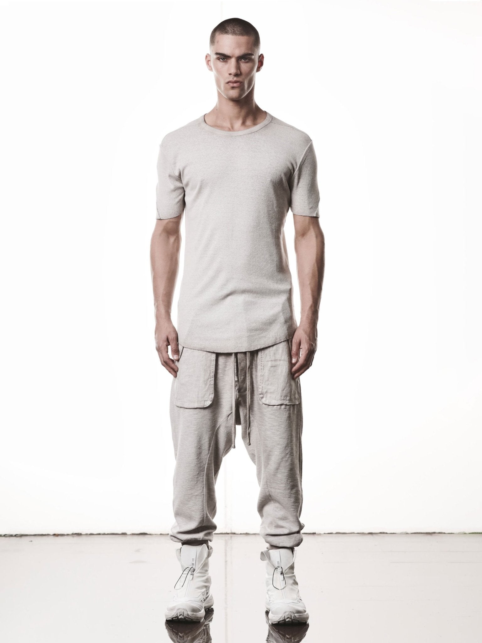 Raw Edge Rib T-Shirt - by THOM KROM