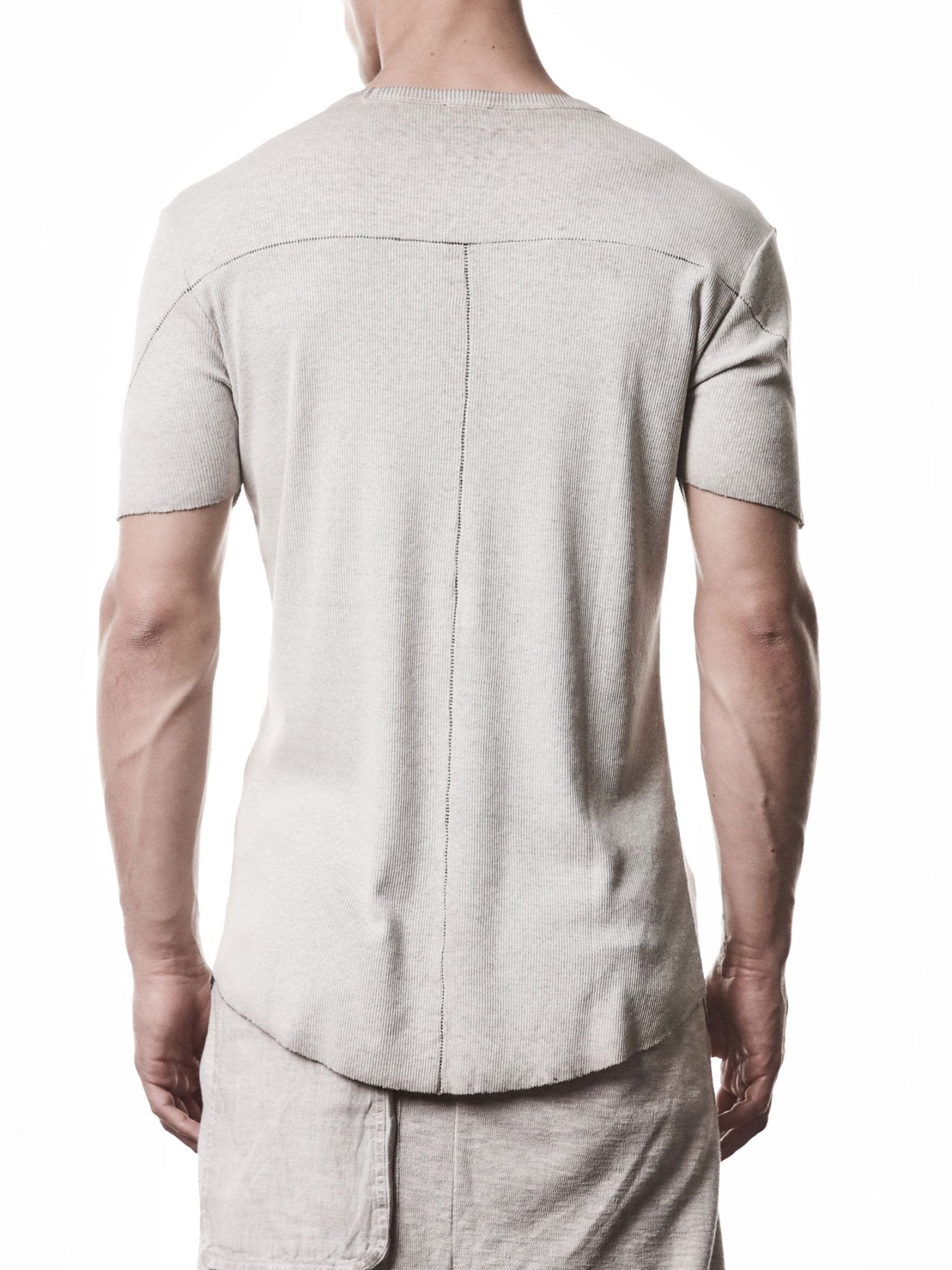 Raw Edge Rib T-Shirt - by THOM KROM