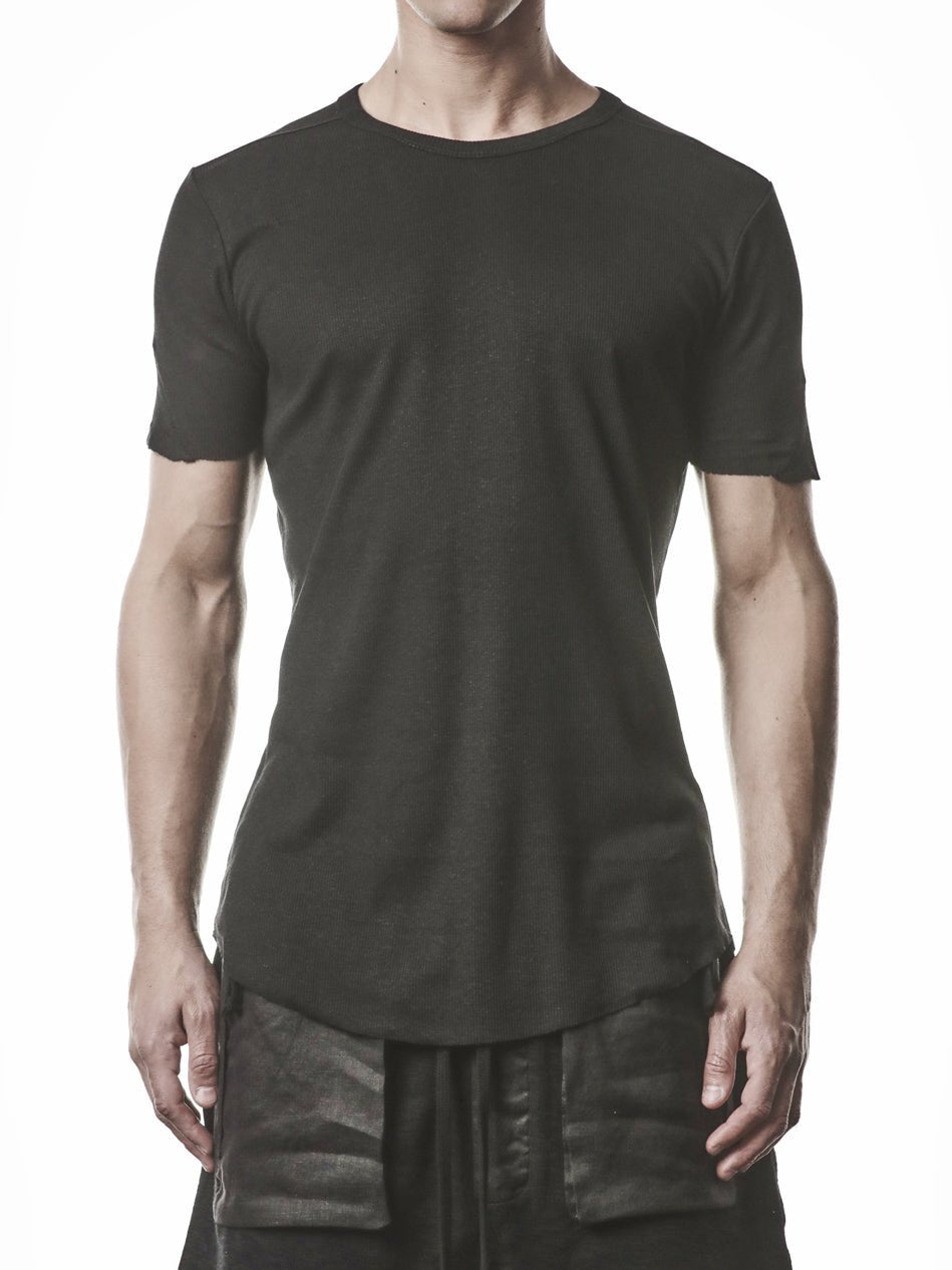 Raw Edge Rib T-Shirt - by THOM KROM