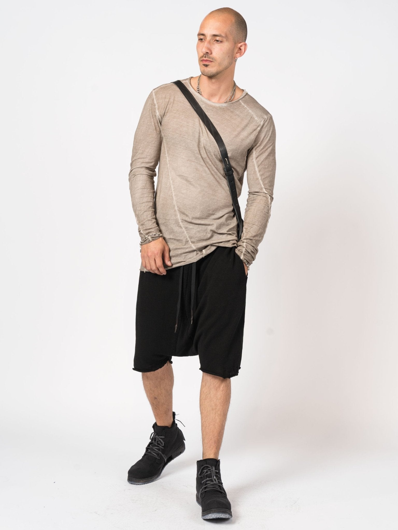 Raw Seam Long Sleeve T-Shirt - by MD75
