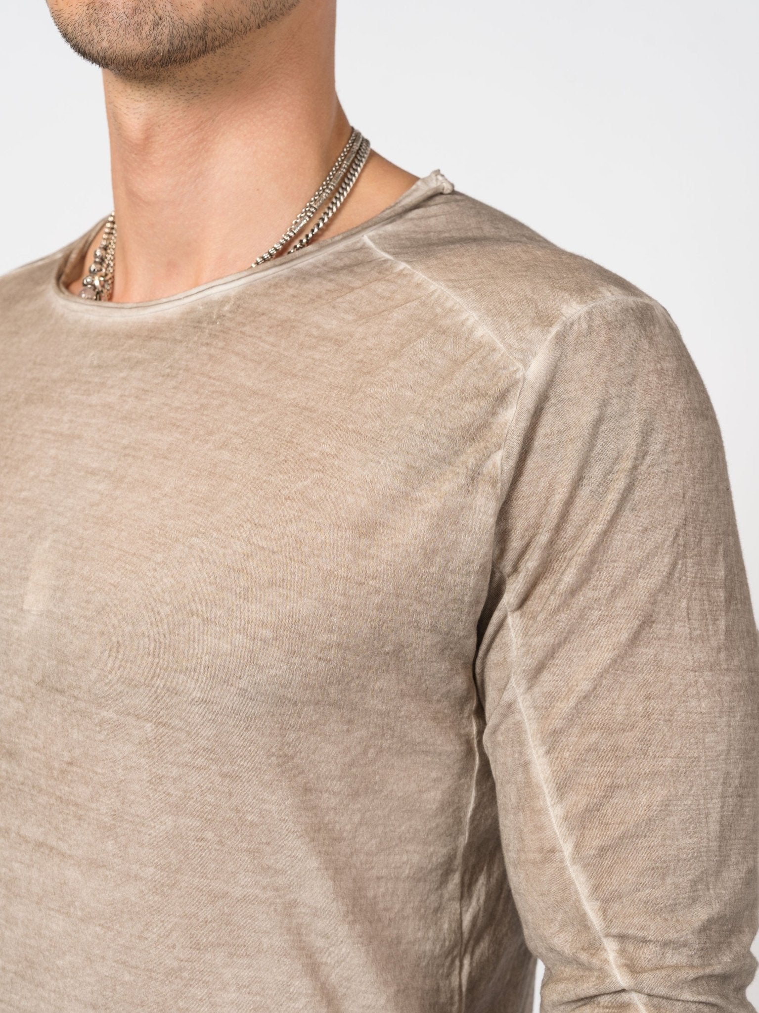 Raw Seam Long Sleeve T-Shirt - by MD75