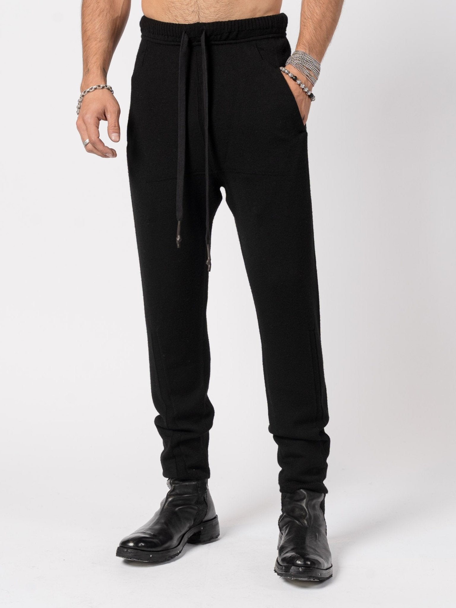 Relaxed Wool Knit Pants - by MD75