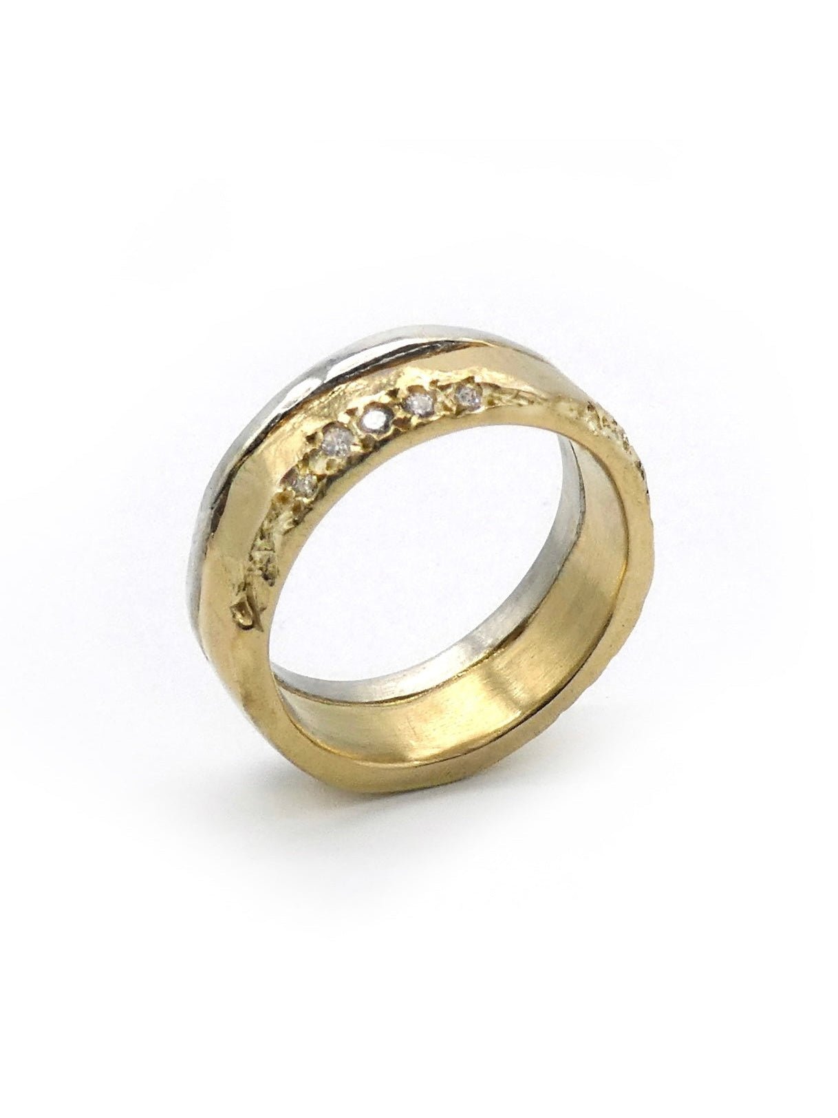 REVERSE BOND STONES RING - by ENRI MARS