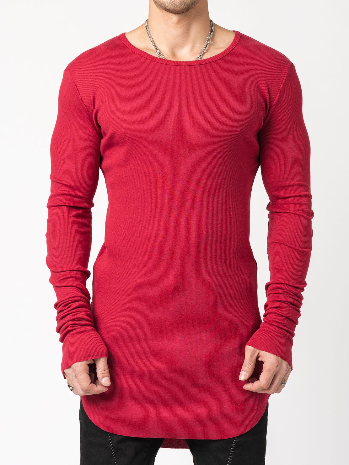 Rib Long Sleeve T-Shirt - by D.HYGEN