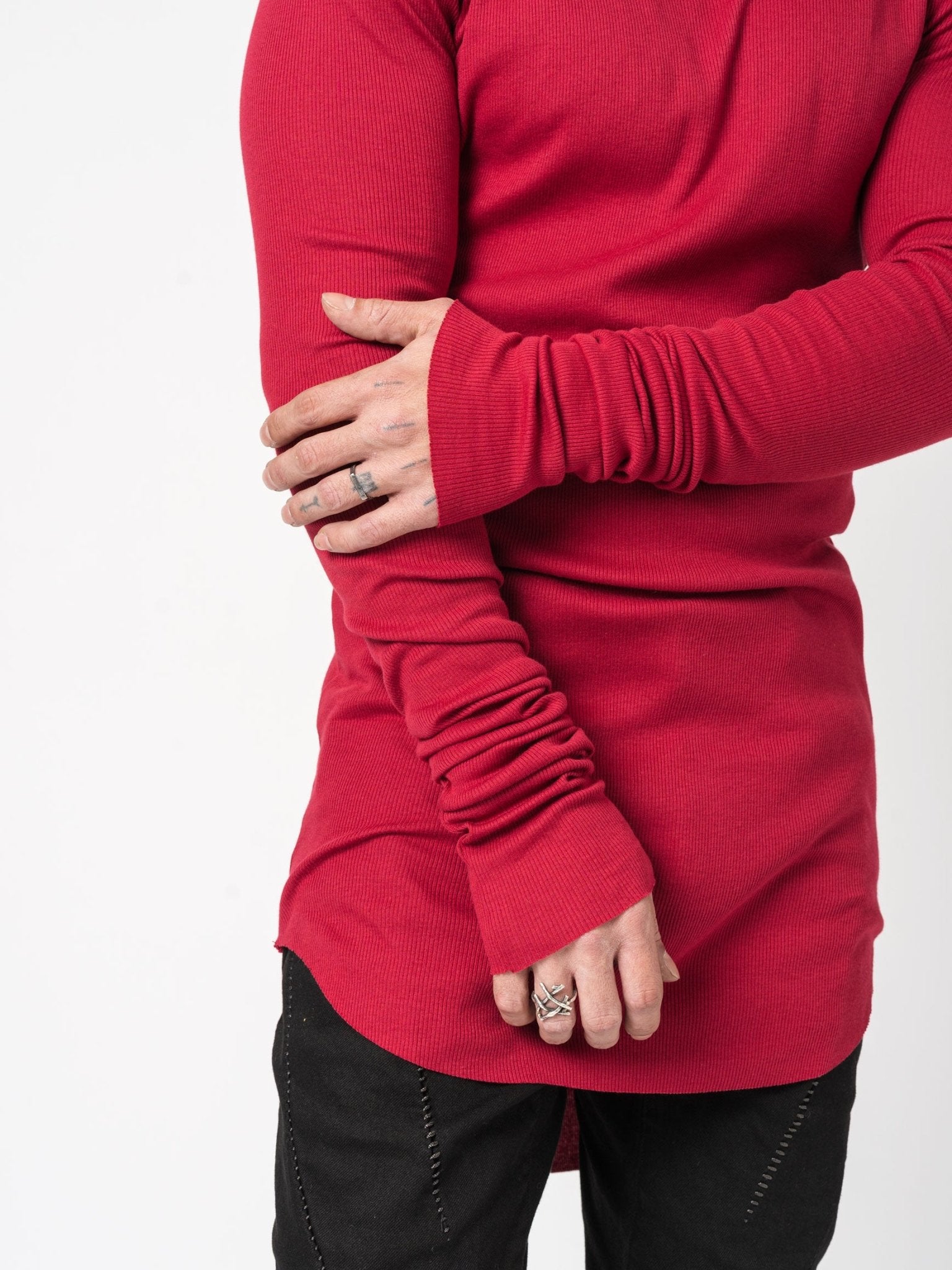 Rib Long Sleeve T-Shirt - by D.HYGEN