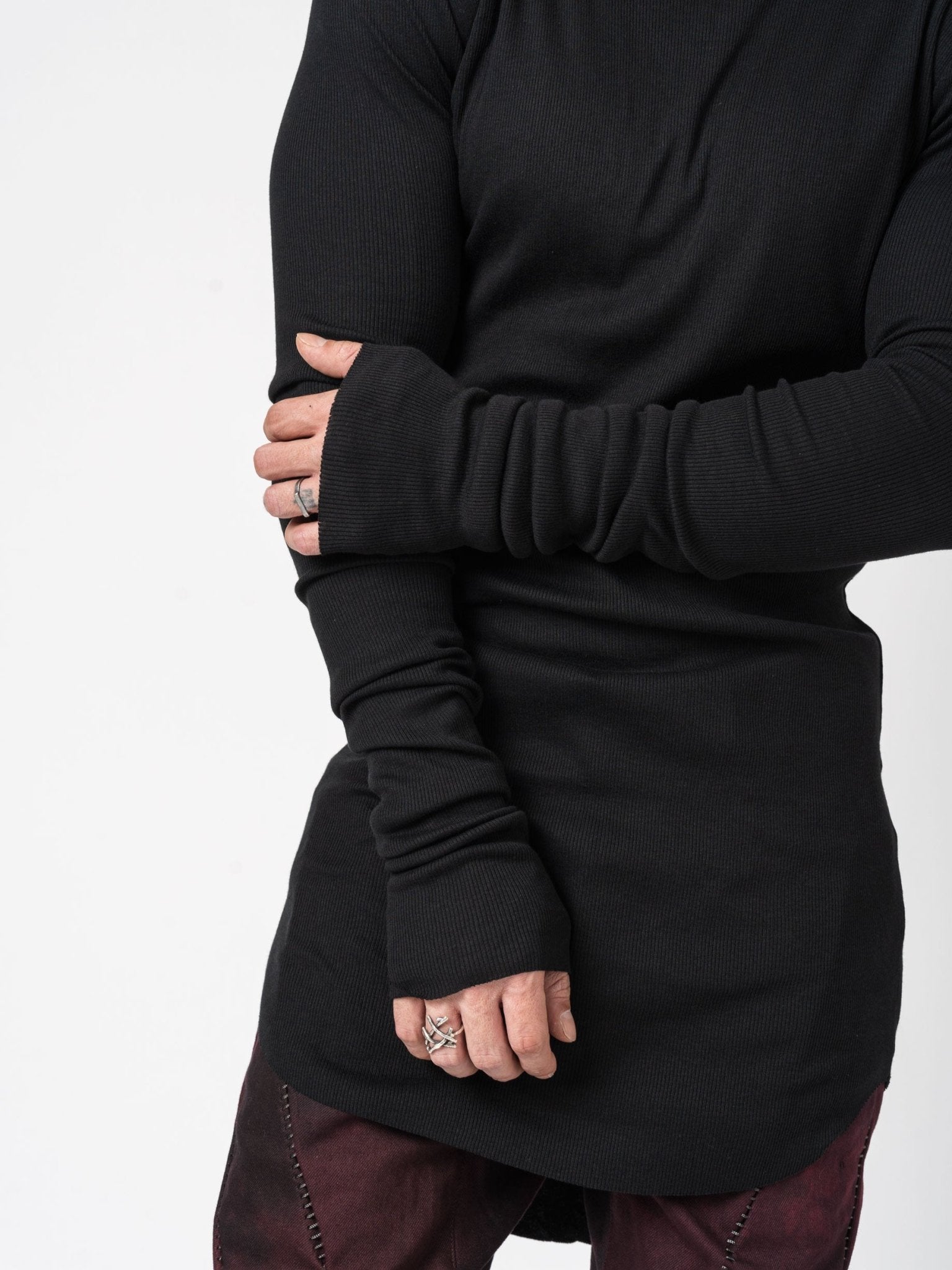 Rib Long Sleeve T-Shirt - by D.HYGEN