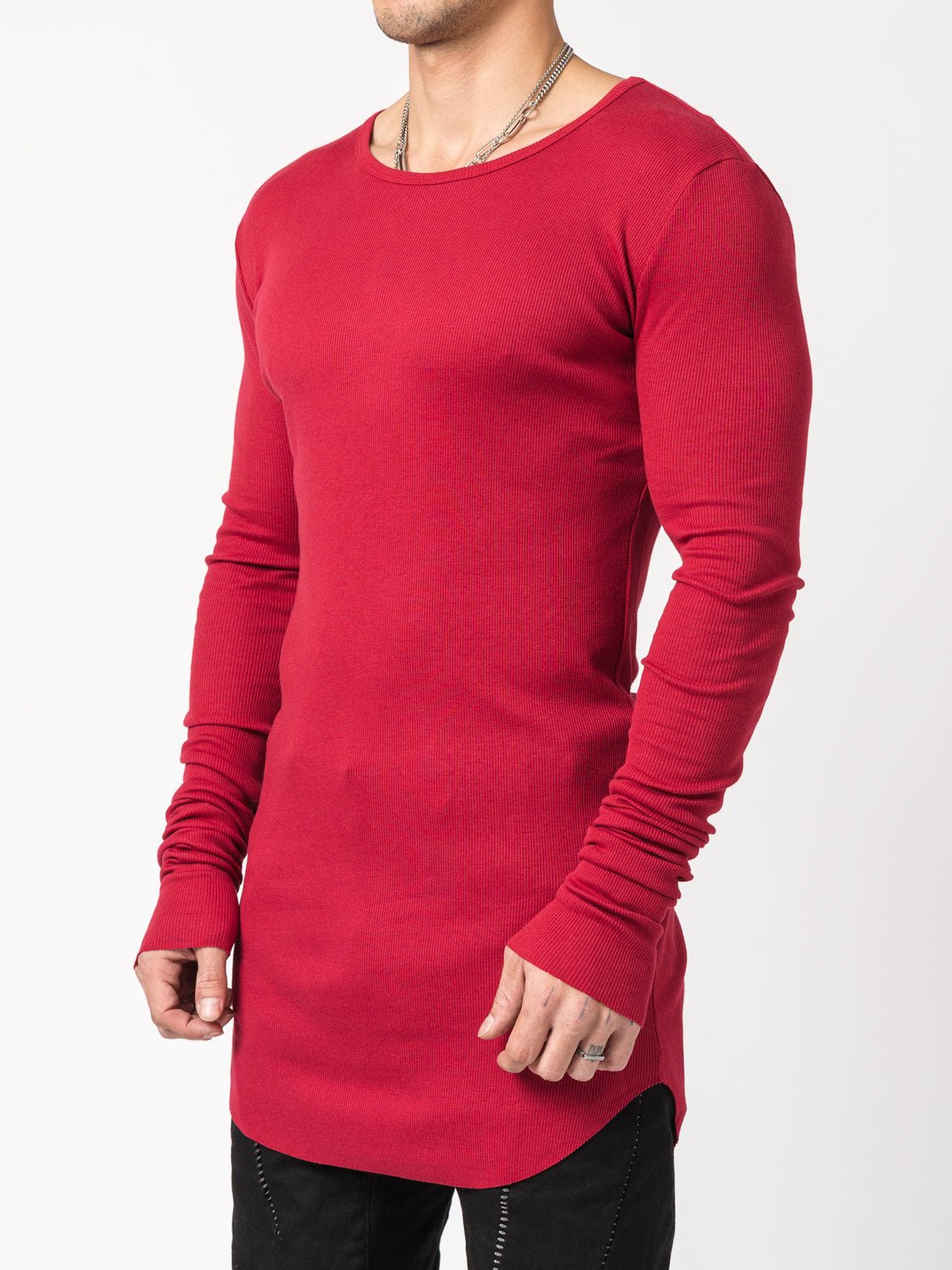 Rib Long Sleeve T-Shirt - by D.HYGEN