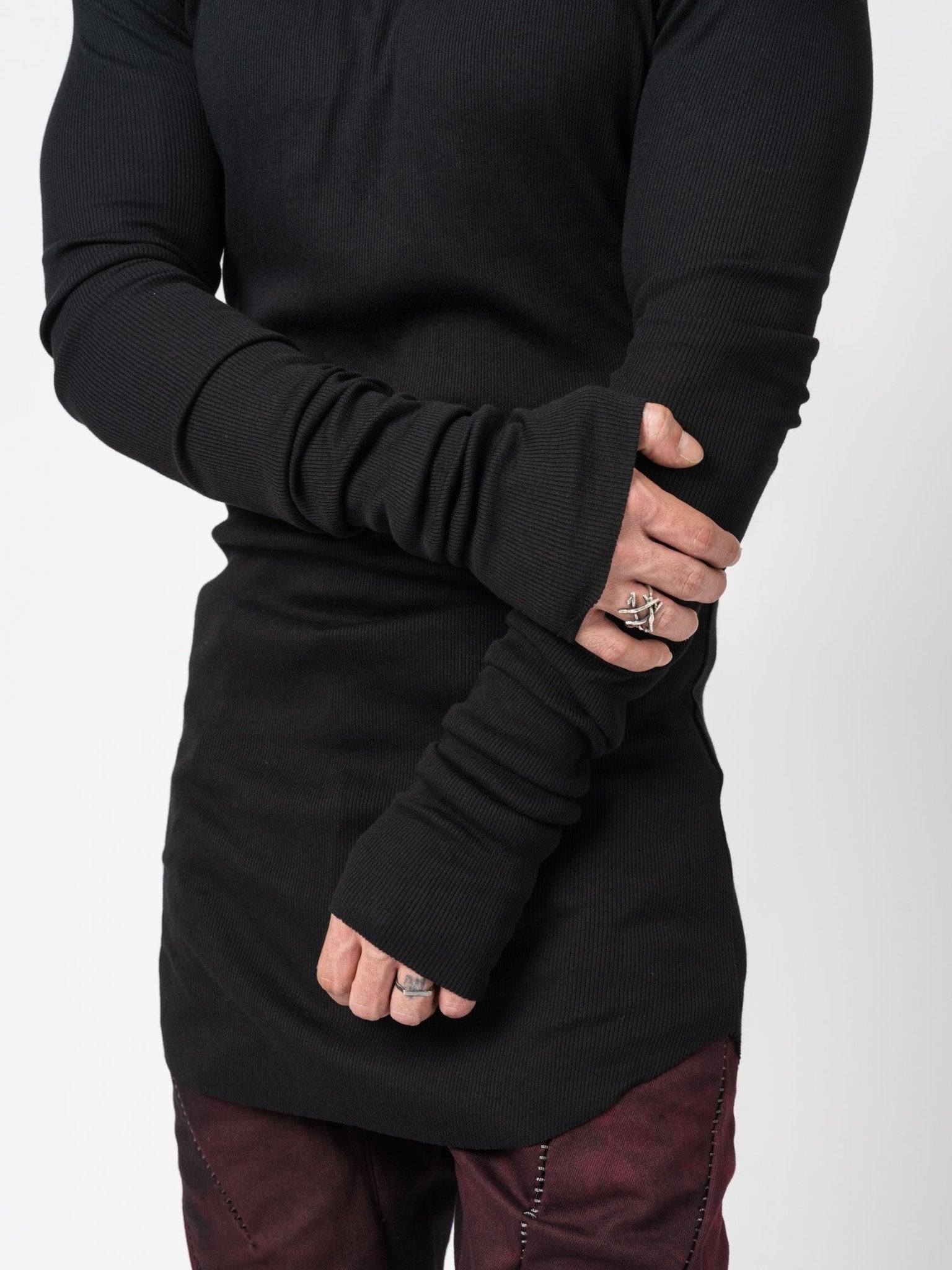 Rib Long Sleeve T-Shirt - by D.HYGEN