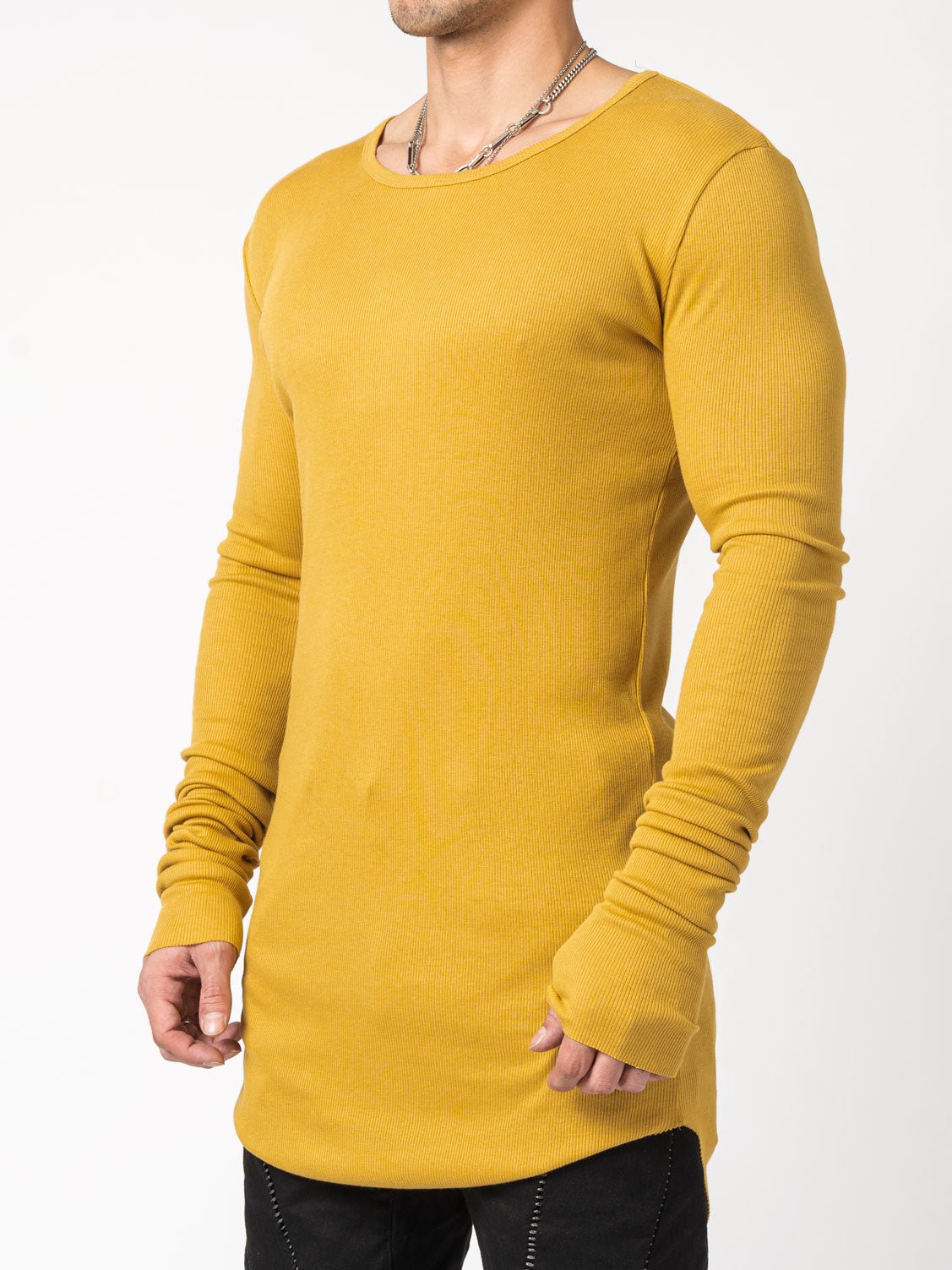 Rib Long Sleeve T-Shirt - by D.HYGEN
