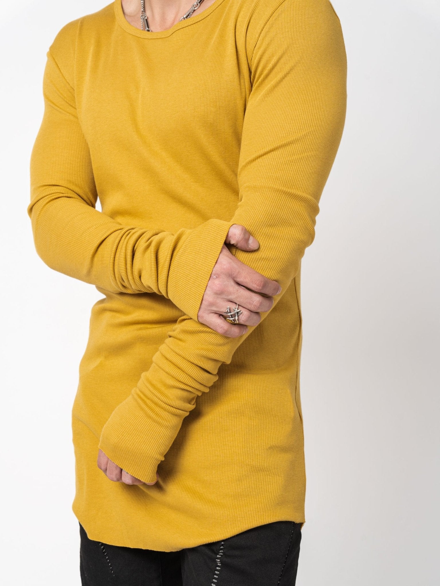 Rib Long Sleeve T-Shirt - by D.HYGEN