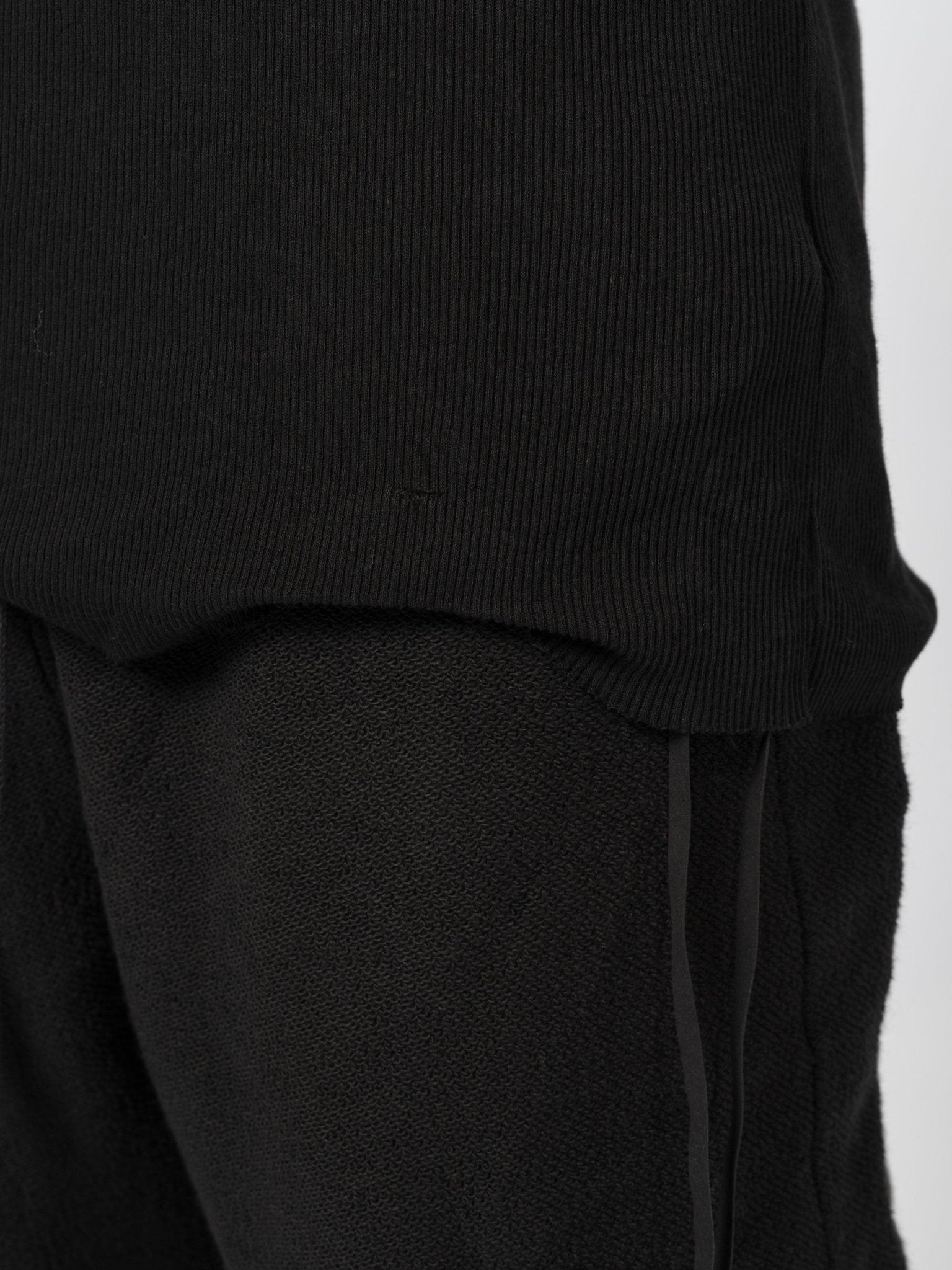 Ribbed Cotton Elongated Tee - by MD75