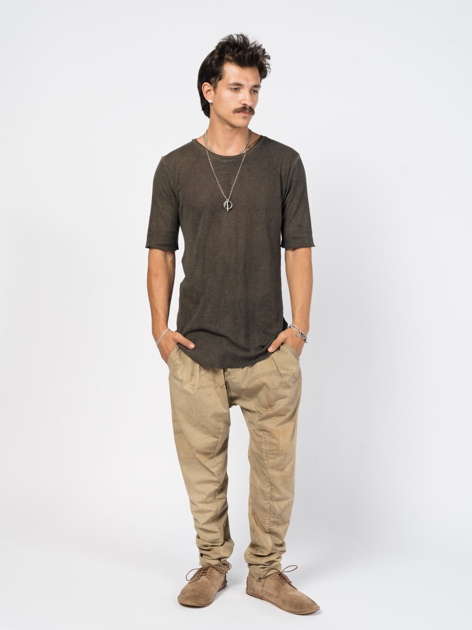 Ribbed Cotton Tee - by AITO