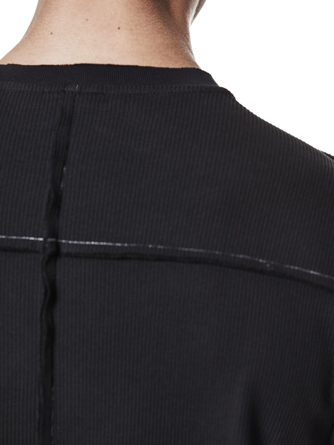Ribbed Half - Sleeve T-Shirt - by THOM KROM