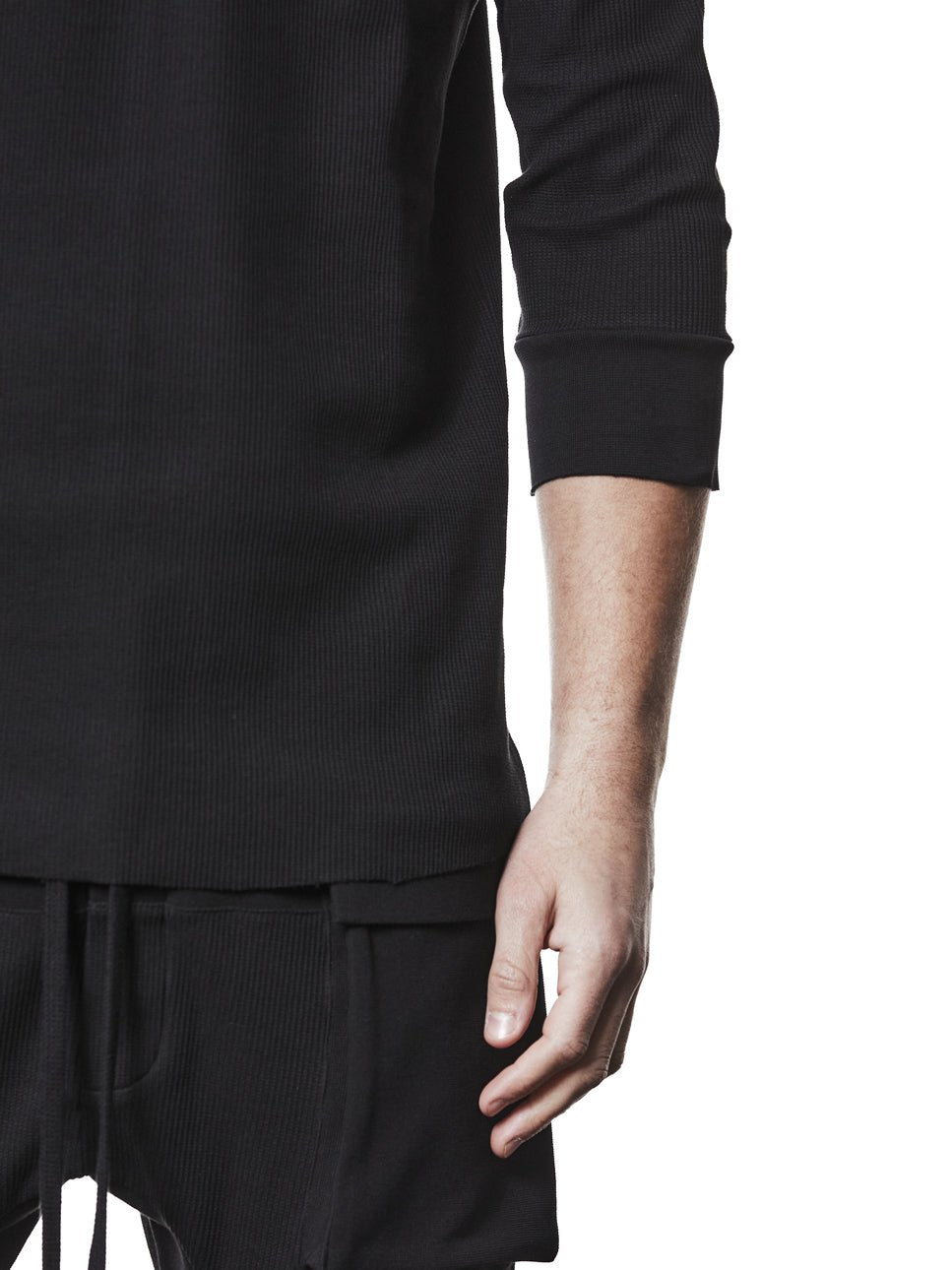 Ribbed Half - Sleeve T-Shirt - by THOM KROM