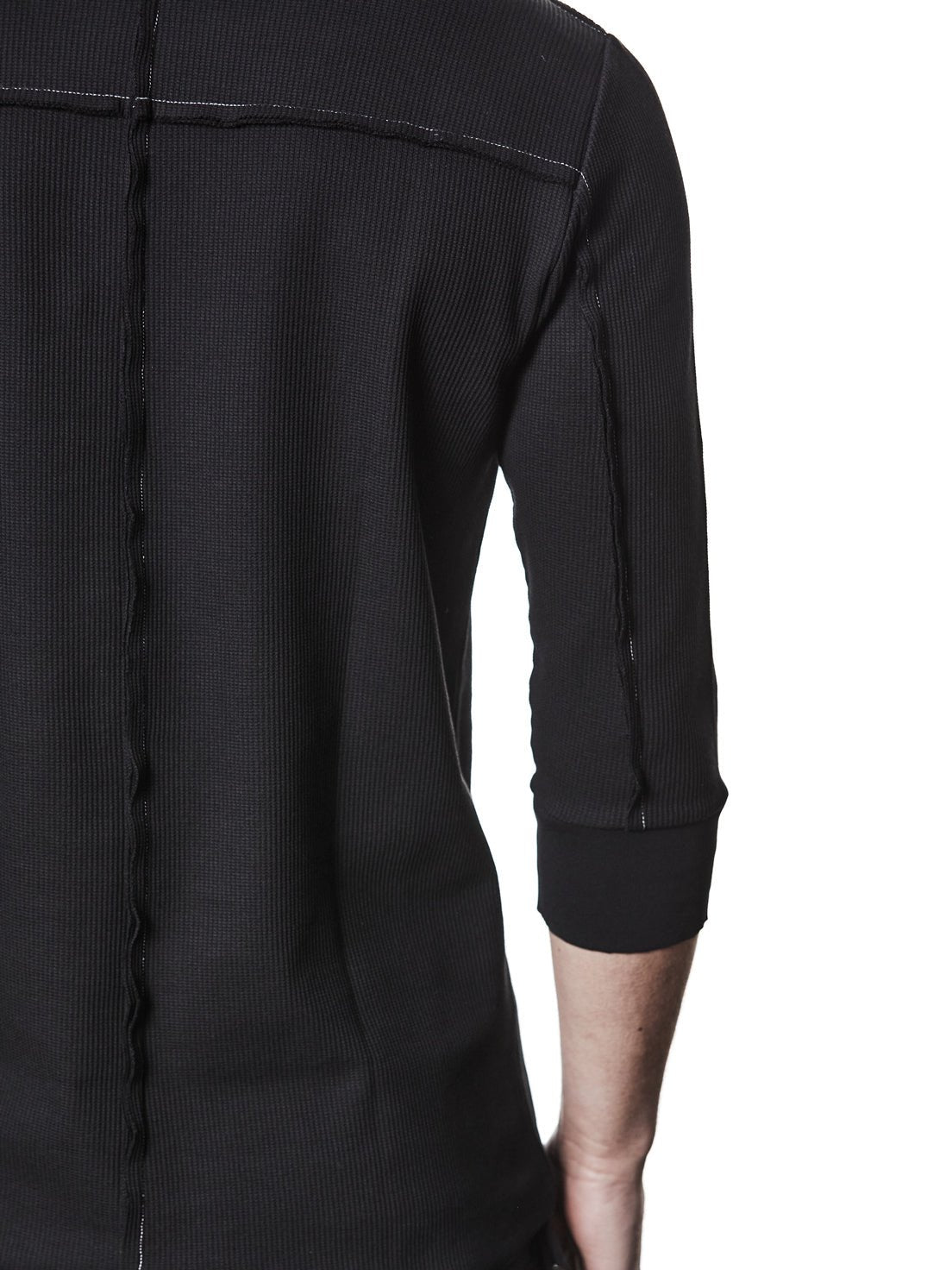 Ribbed Half - Sleeve T-Shirt - by THOM KROM