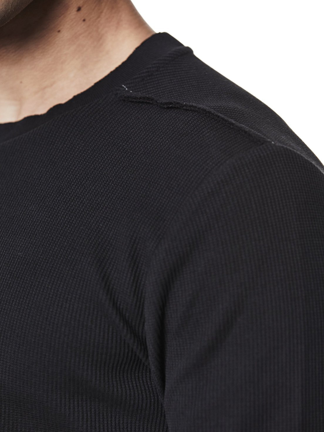 Ribbed Half - Sleeve T-Shirt - by THOM KROM