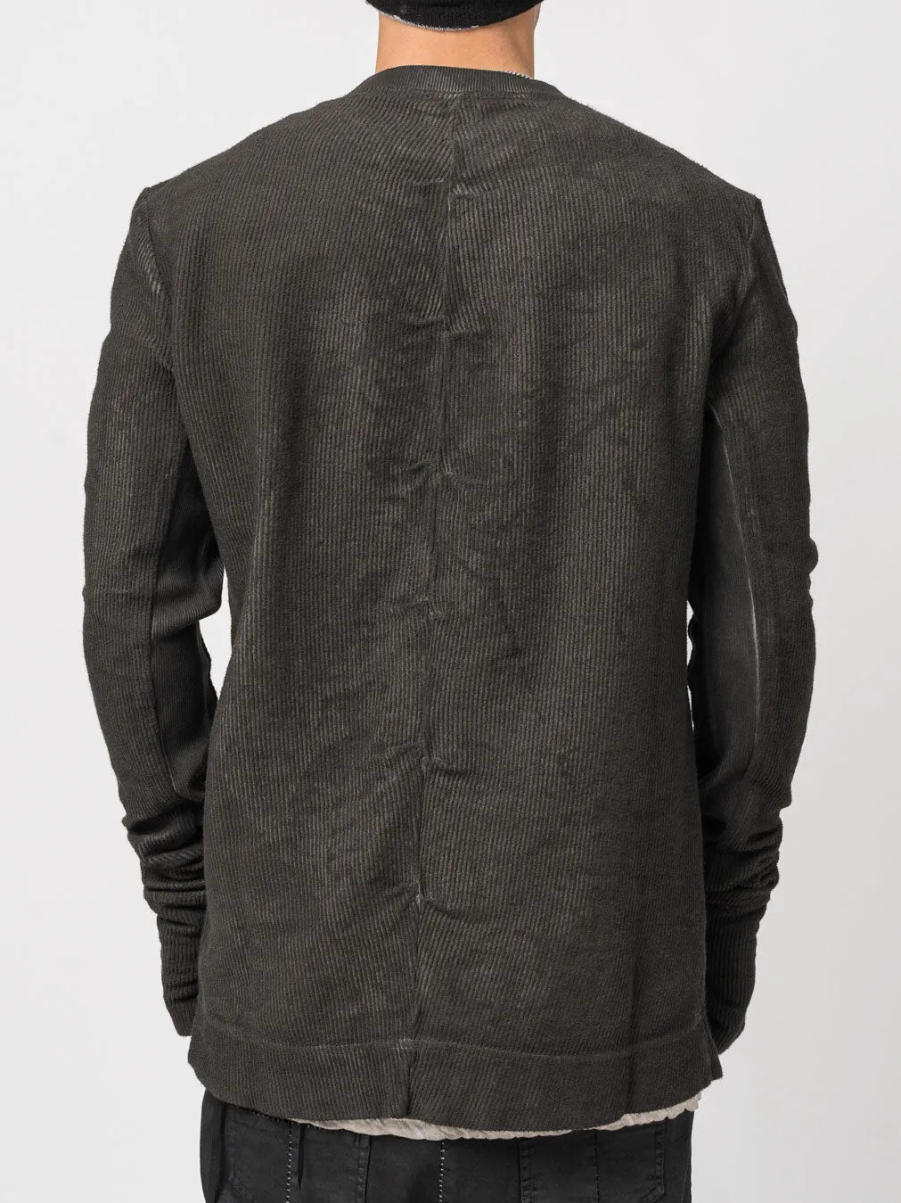 Ribbed Long - Sleeve Sweatshirt - by MD75