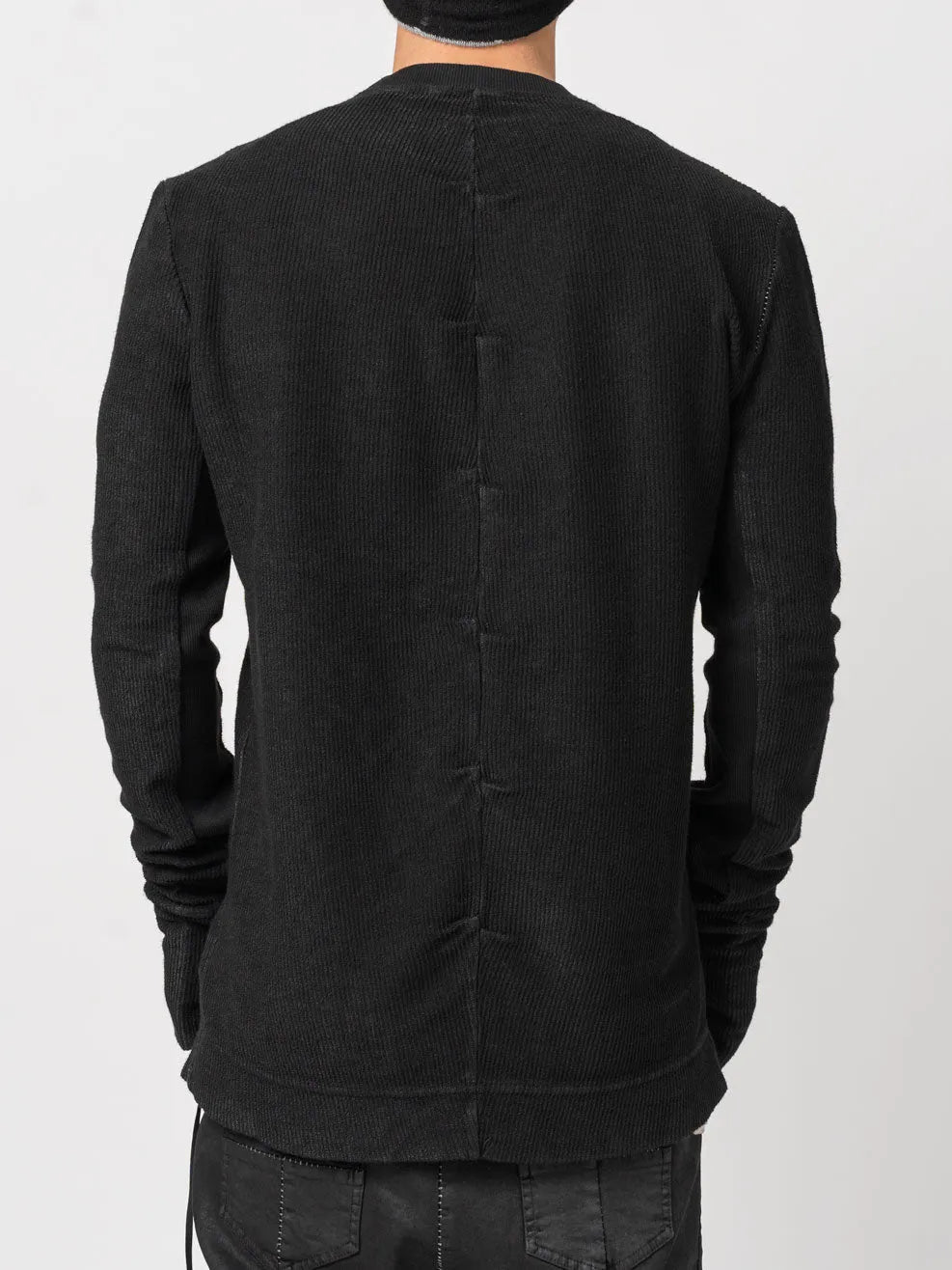 Ribbed Long - Sleeve Sweatshirt - by MD75