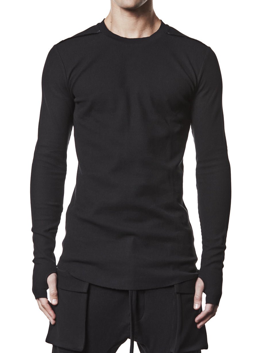 Ribbed Long - Sleeve T-Shirt - by THOM KROM
