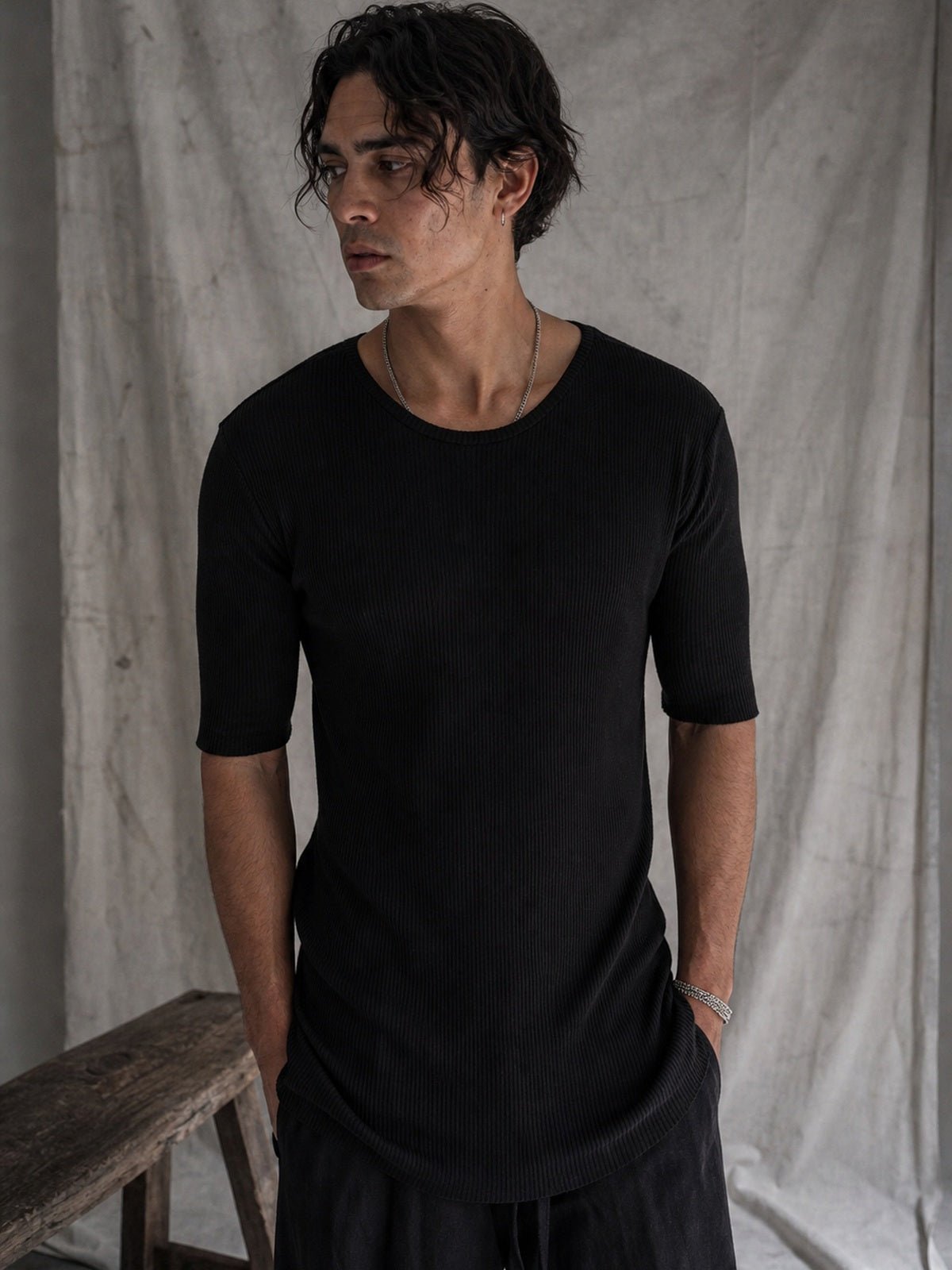 Ribbed T-shirt - by AITO