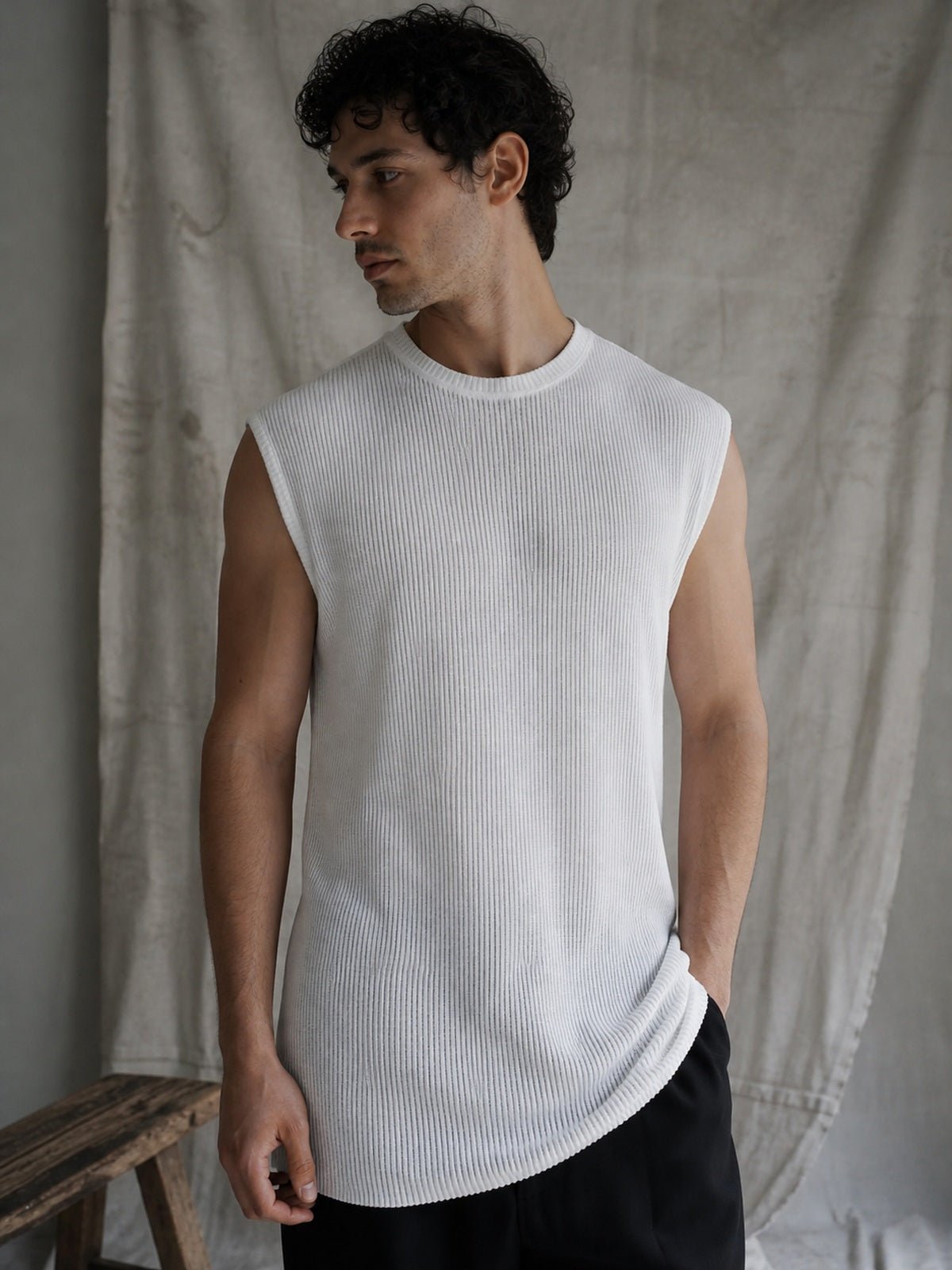 Ribbed Tank Top - by AITO