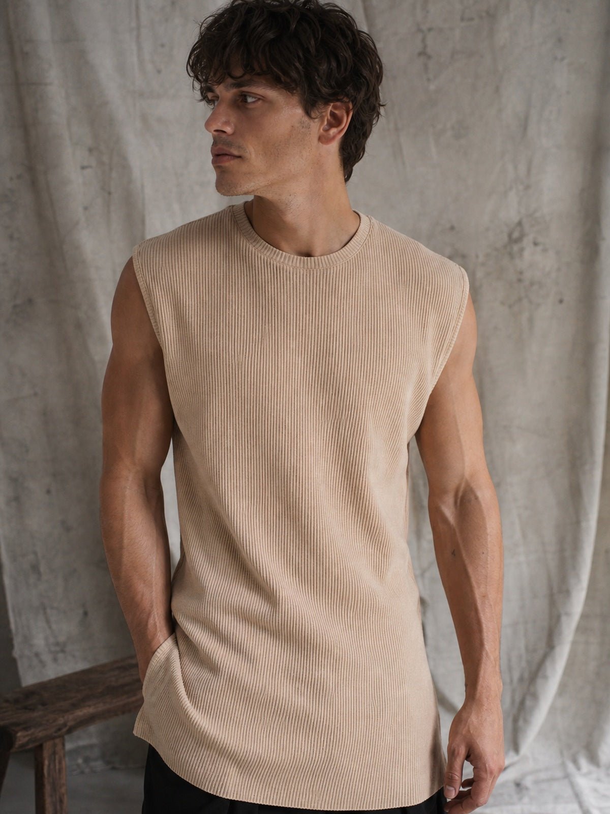 Ribbed Tank Top - by AITO