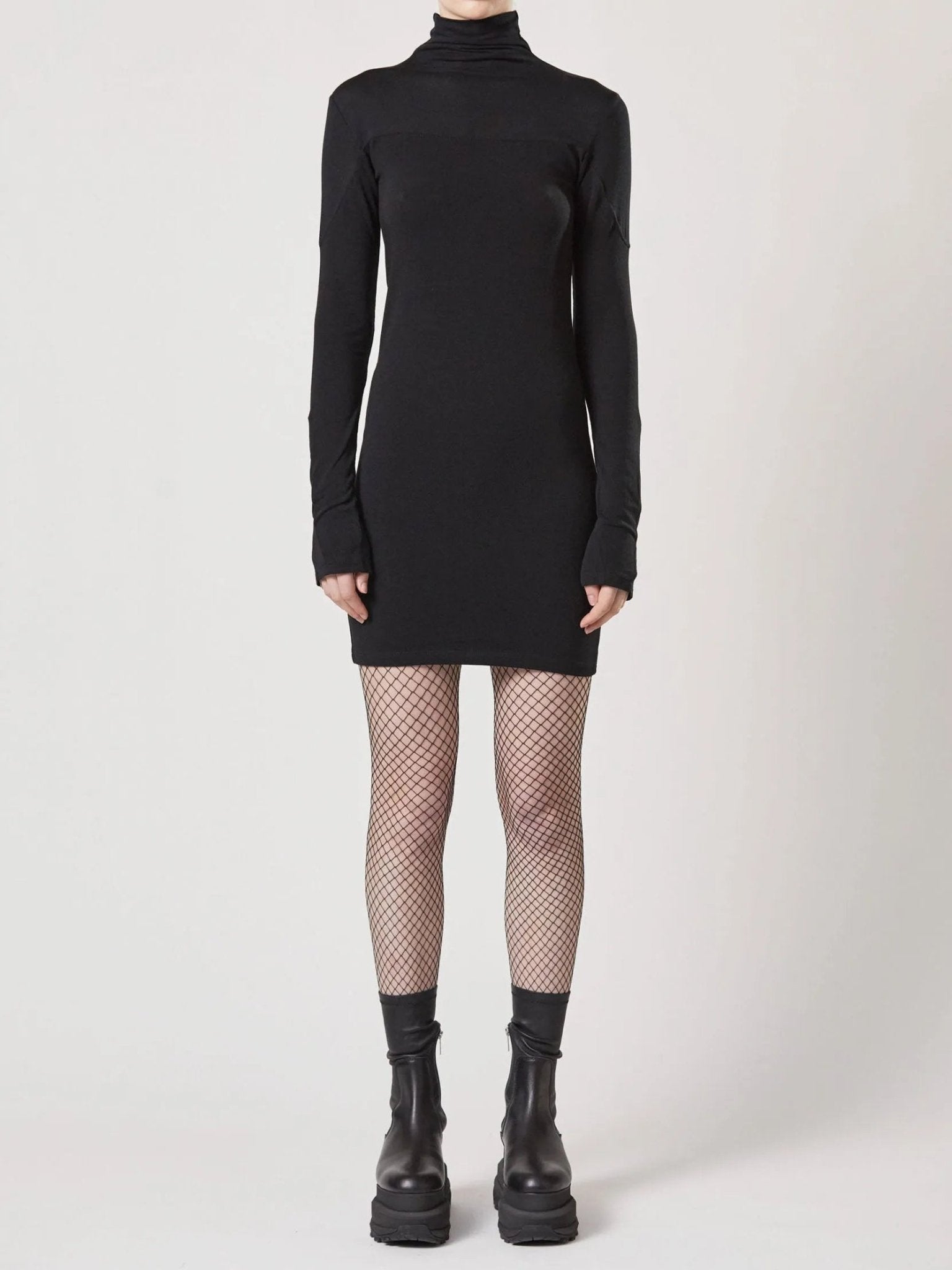 Roll neck matmix dress - by THOM KROM