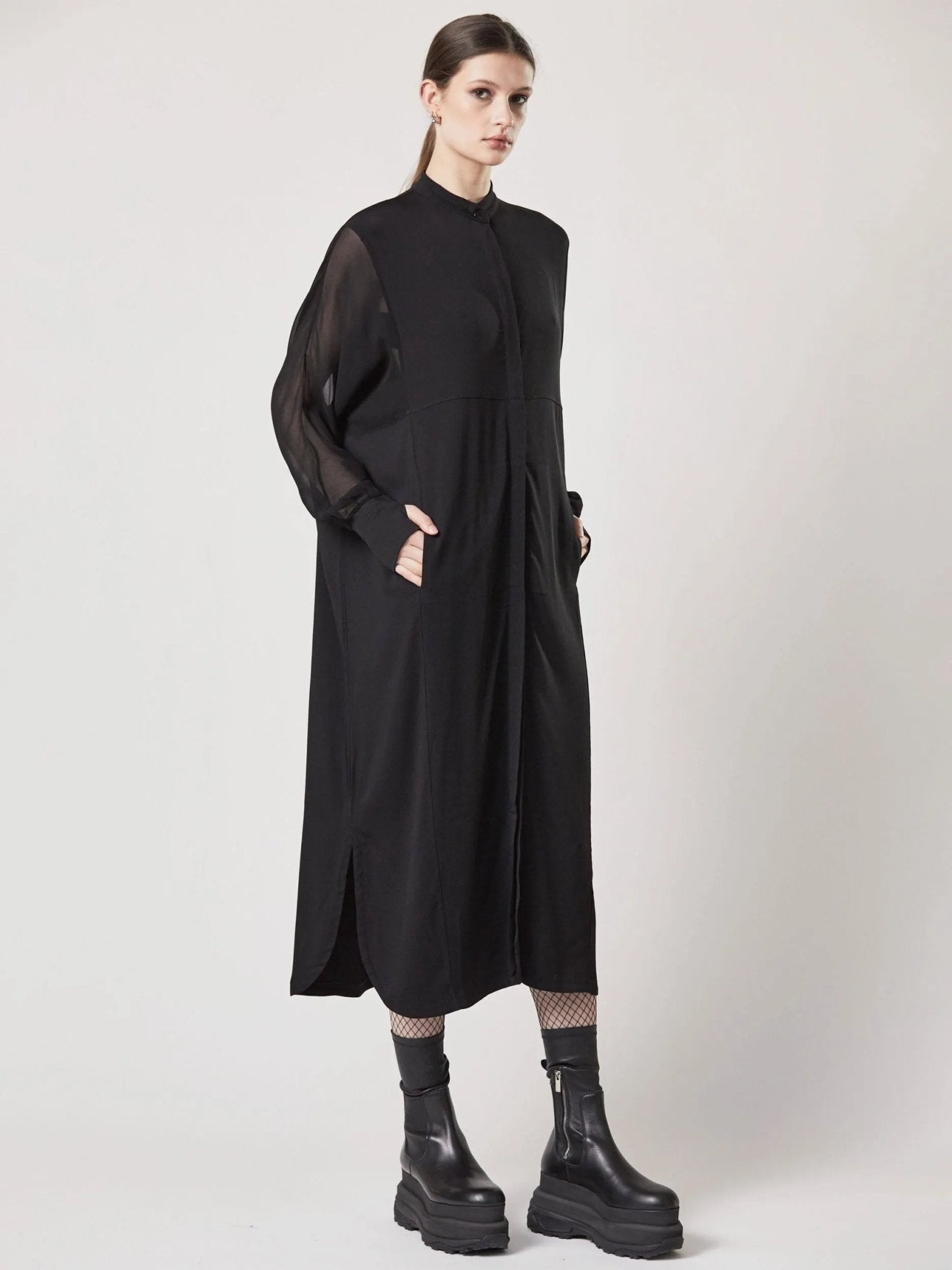 Round neck long dress - by THOM KROM