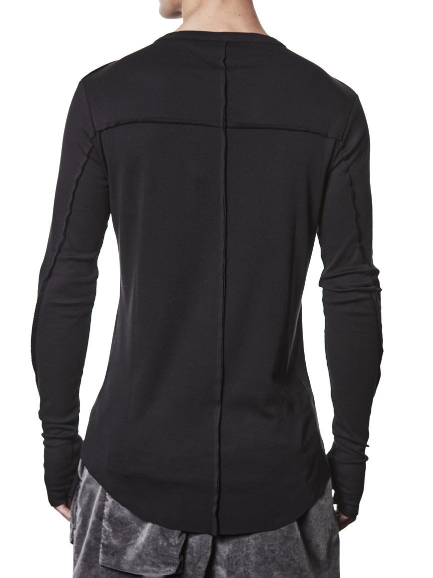 Round Neck Long - Sleeve T-Shirt - by THOM KROM