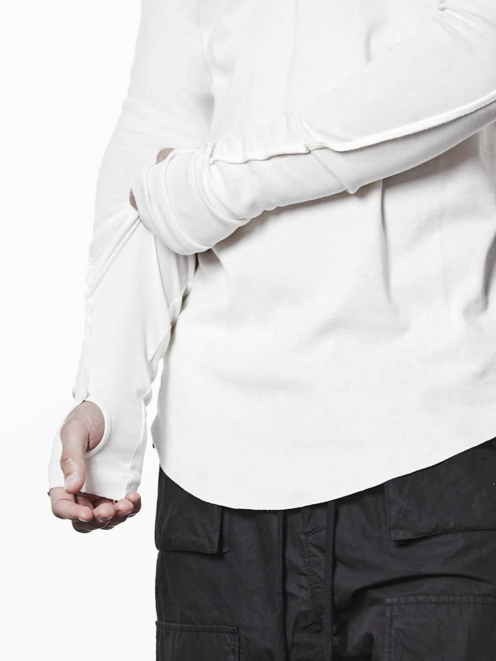 Round Neck Long - Sleeve T-Shirt - by THOM KROM