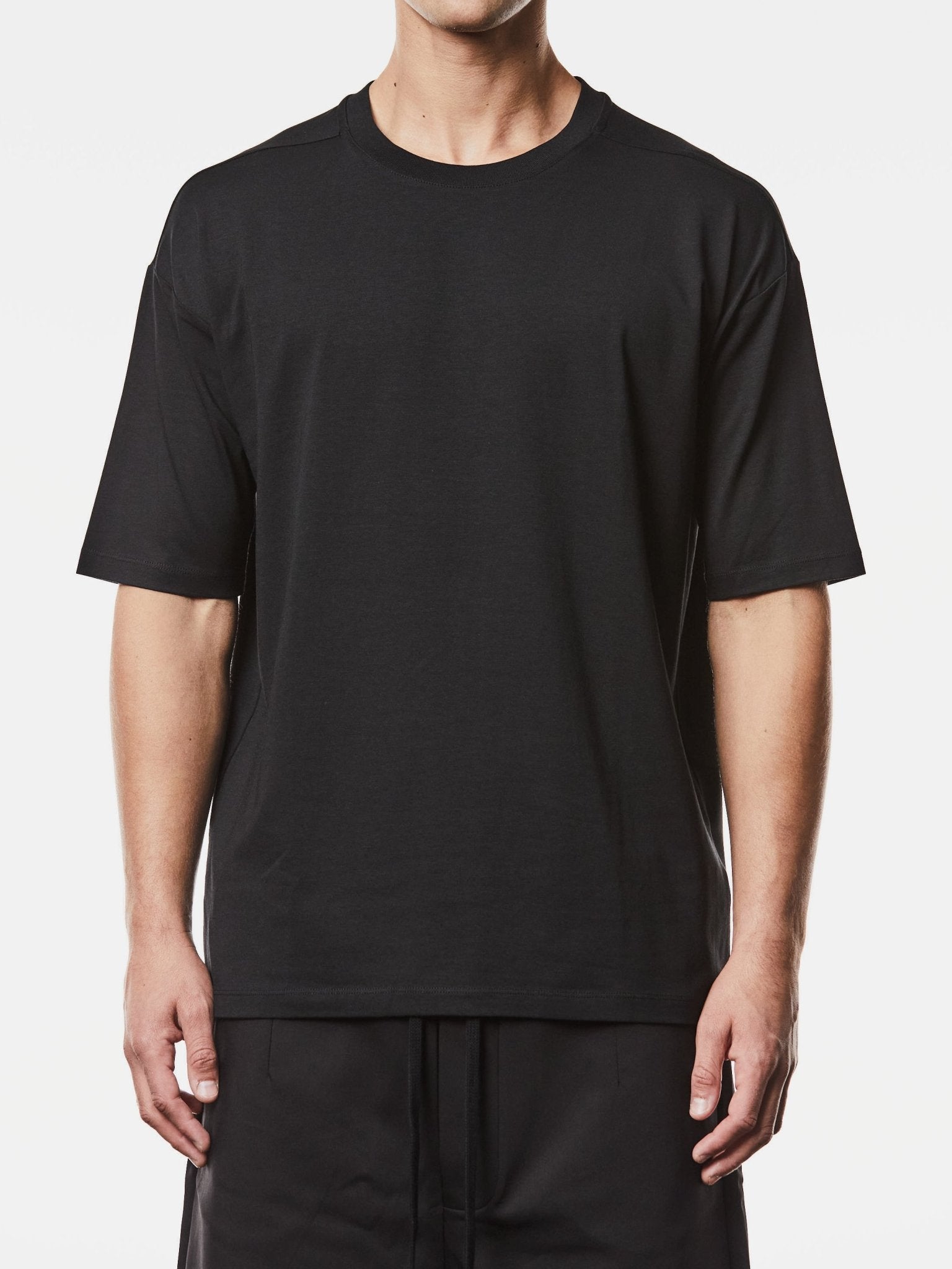 Round Neck Shirt with Embroidered Slash Detail - by THOM KROM